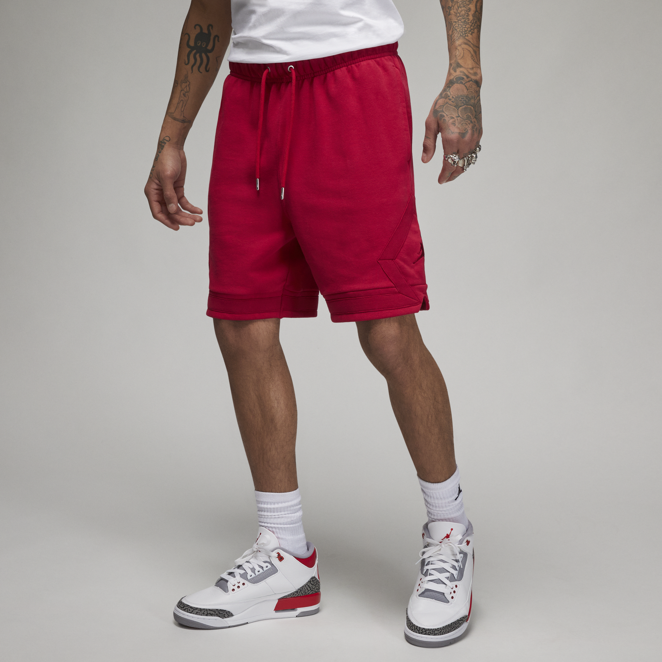 Jordan Flight Fleece-shorts til mænd - rød