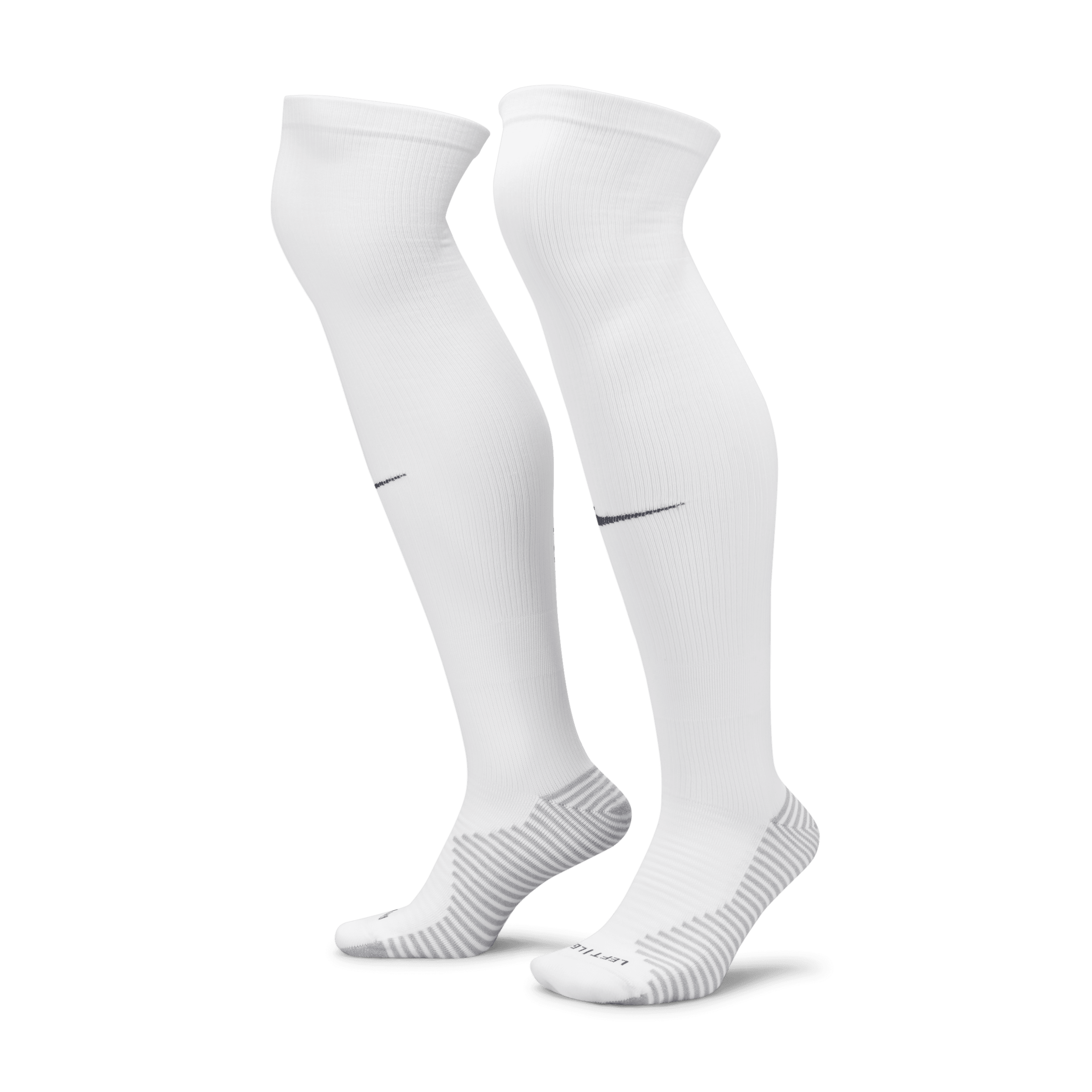 Nike Knæhøje Paris Saint-Germain Strike Home-/Away-/Goalkeeper-fodboldstrømper - hvid