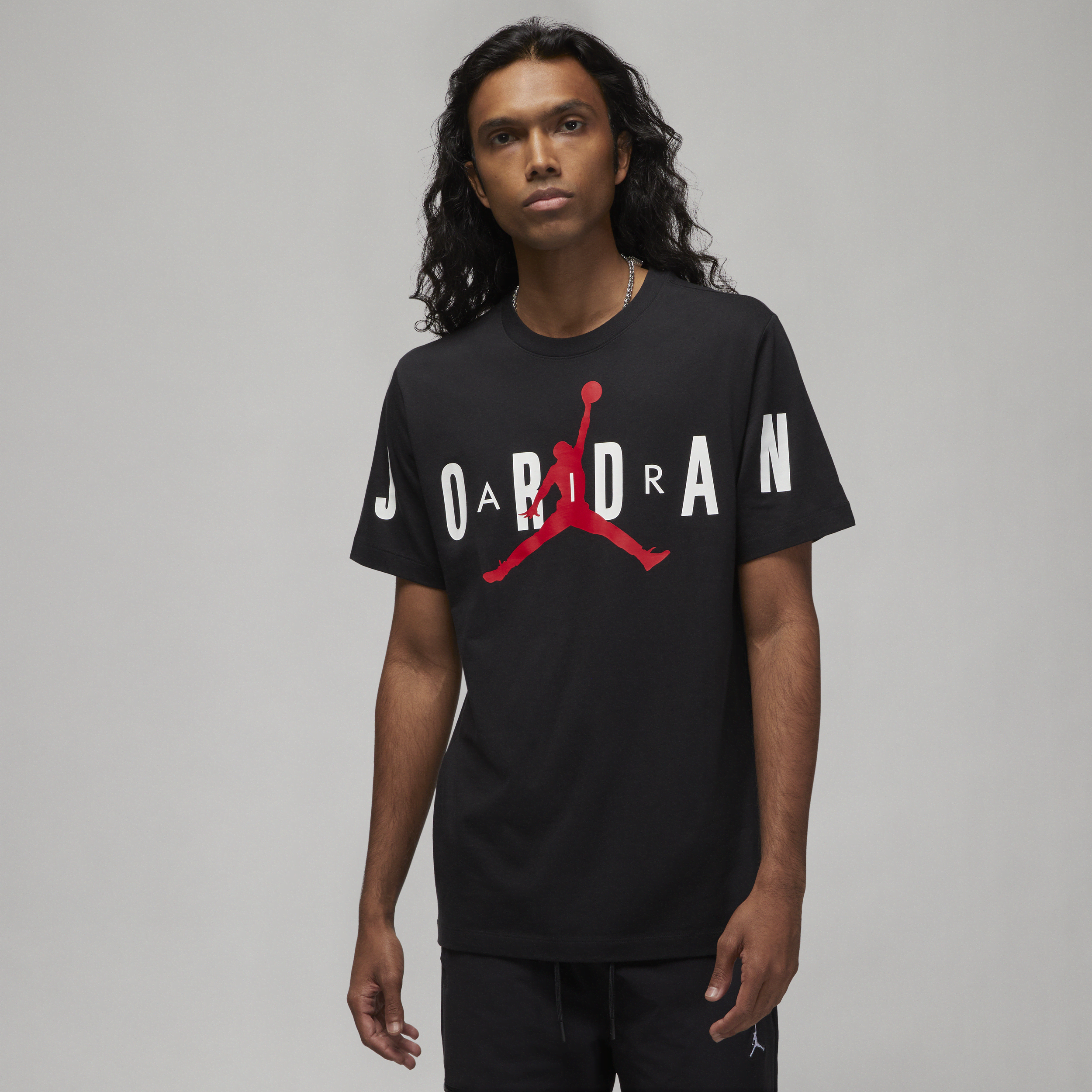 Nike Strækbar Jordan Air-T-shirt til mænd - sort