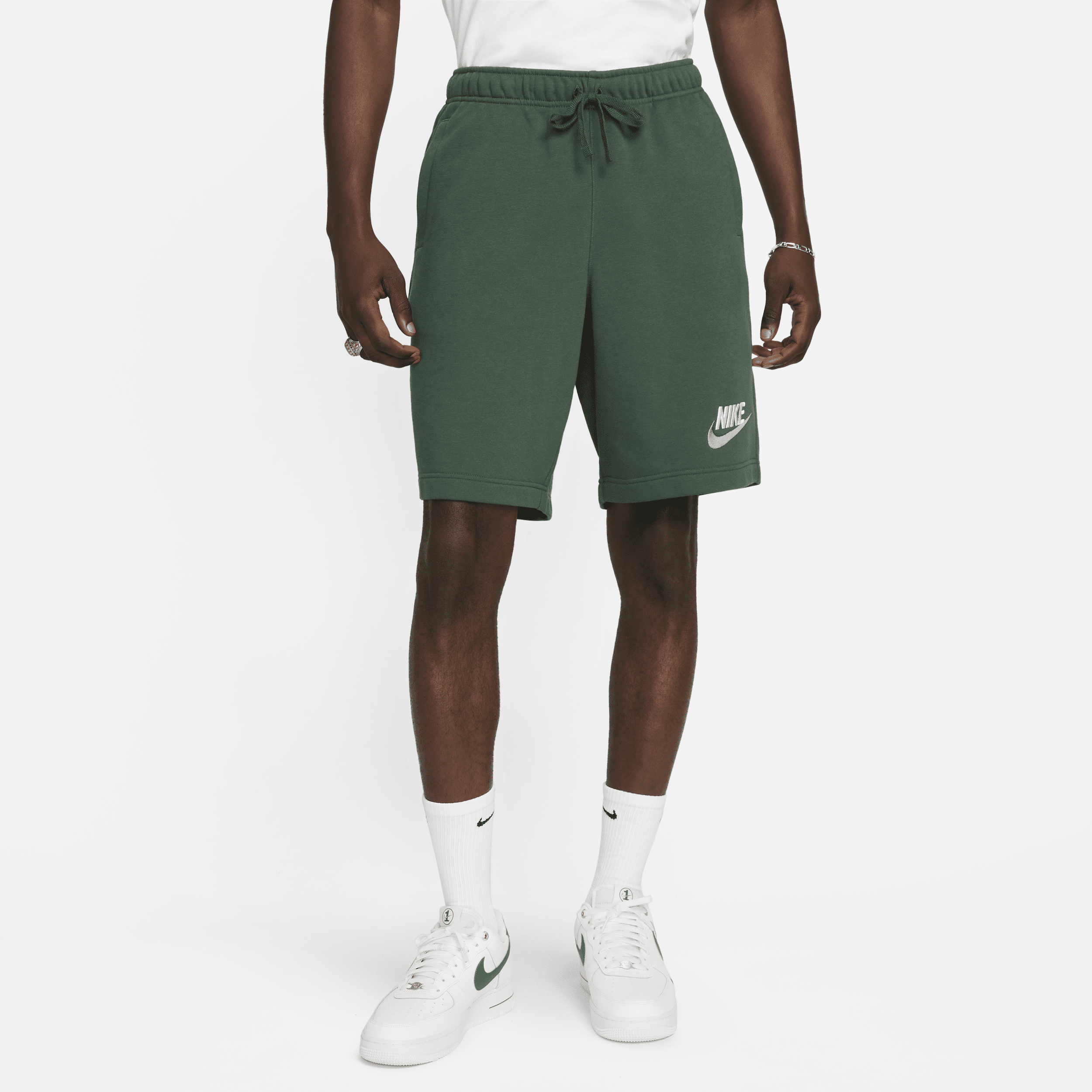 Nike Club-shorts i french terry til mænd - grøn