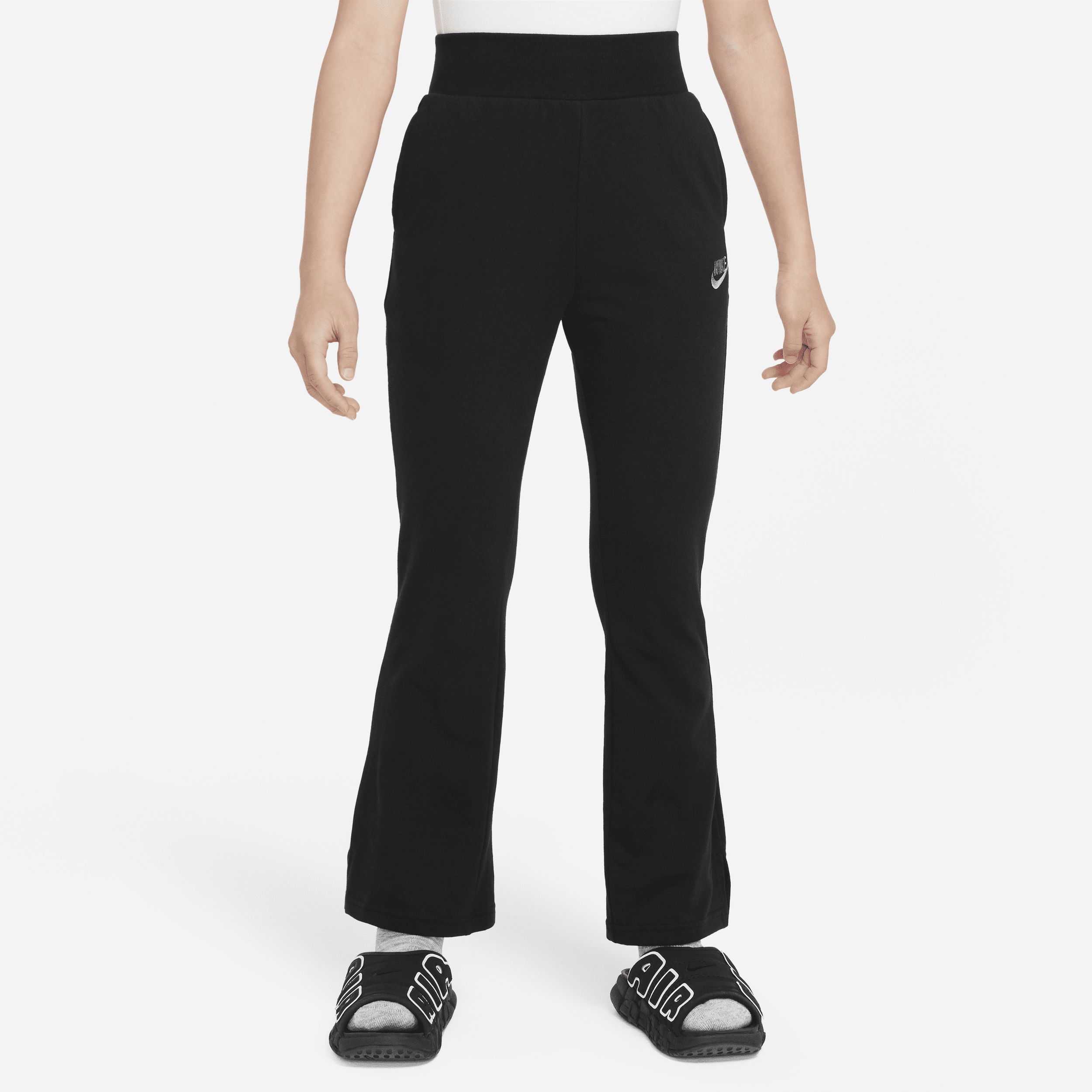 Nike Sportswear meisjesbroek met wijde pijpen - Zwart