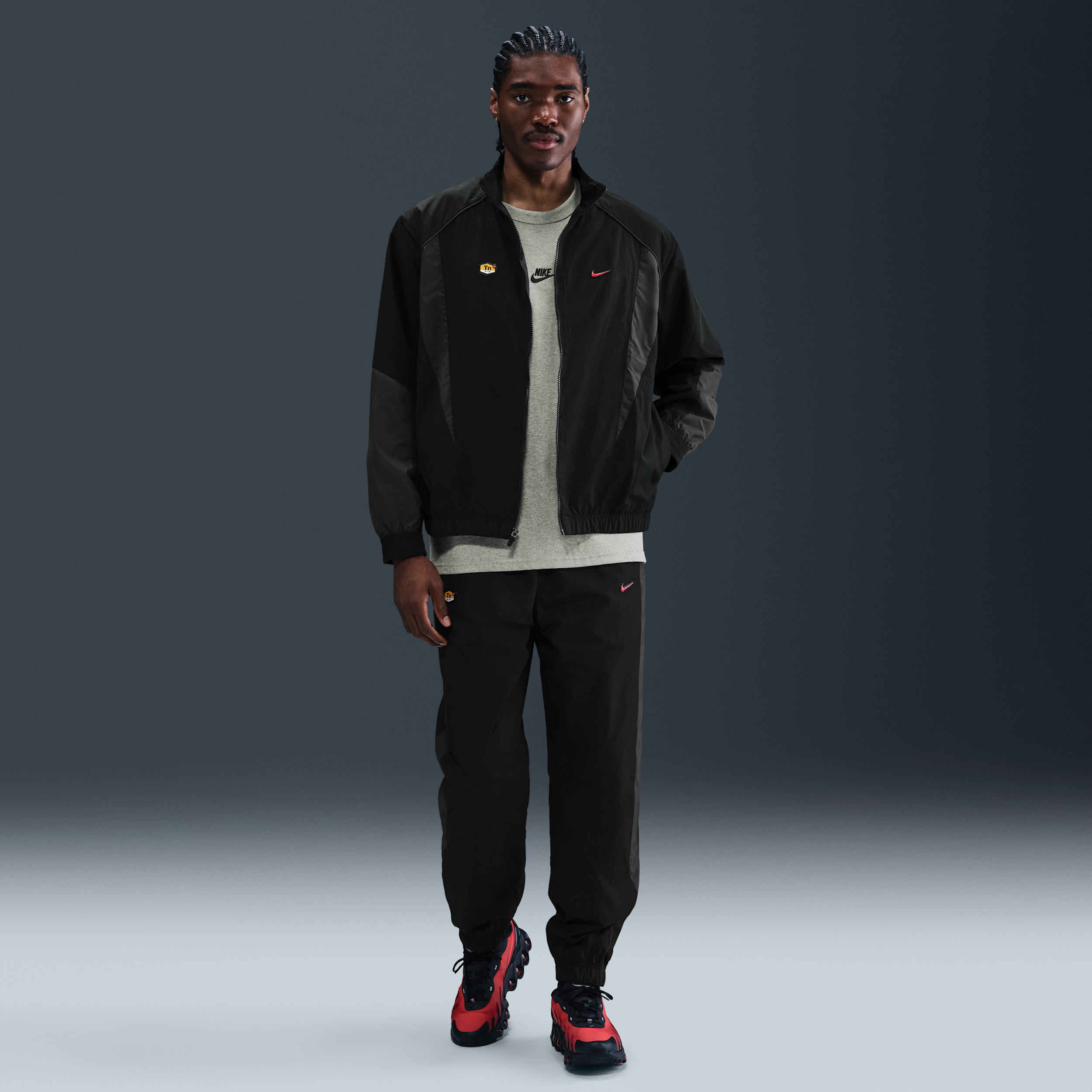 Nike Sportswear Men's Woven Track Jacket - Black - Nylon | HV6516