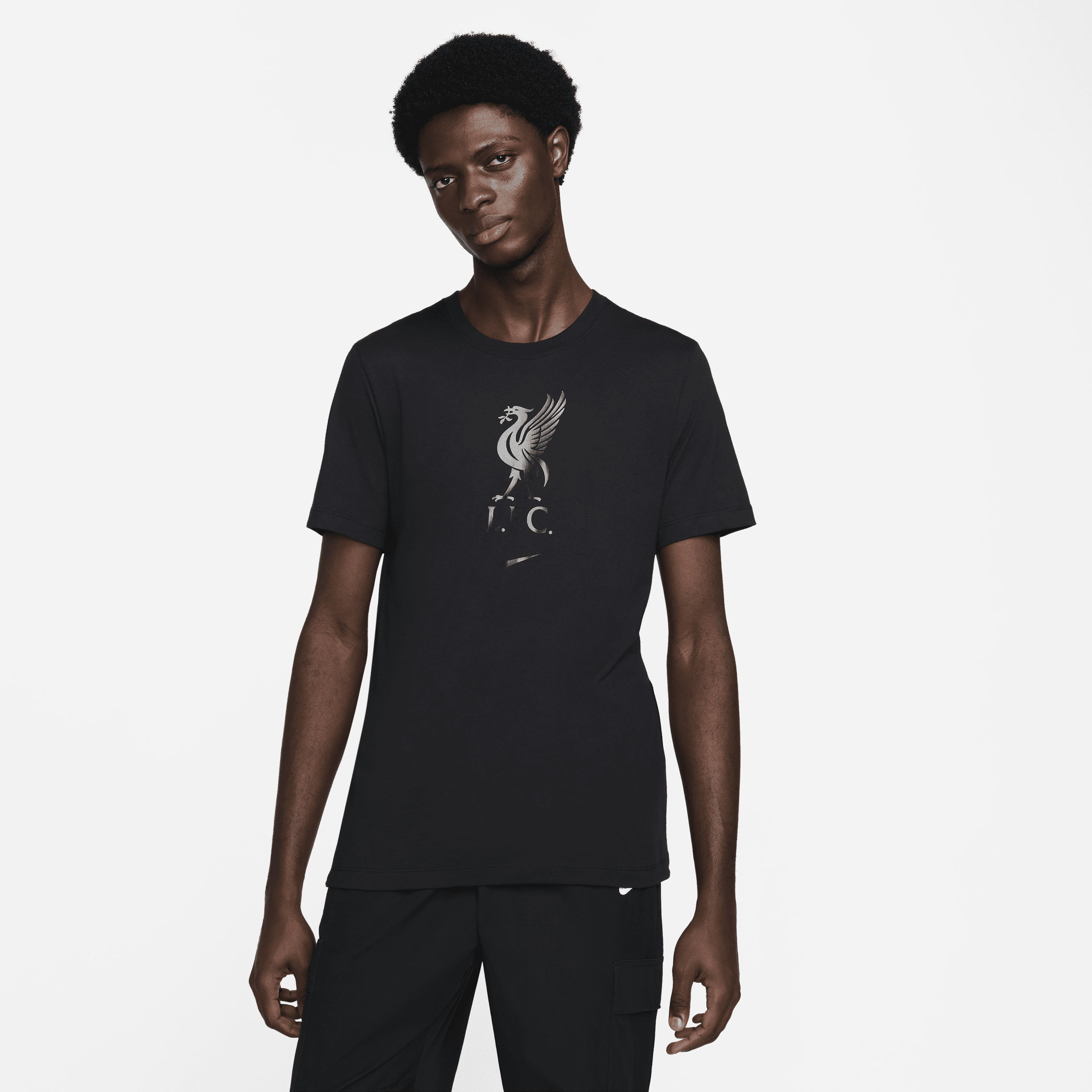 Nike Liverpool FC-fodbold-T-shirt til mænd - sort