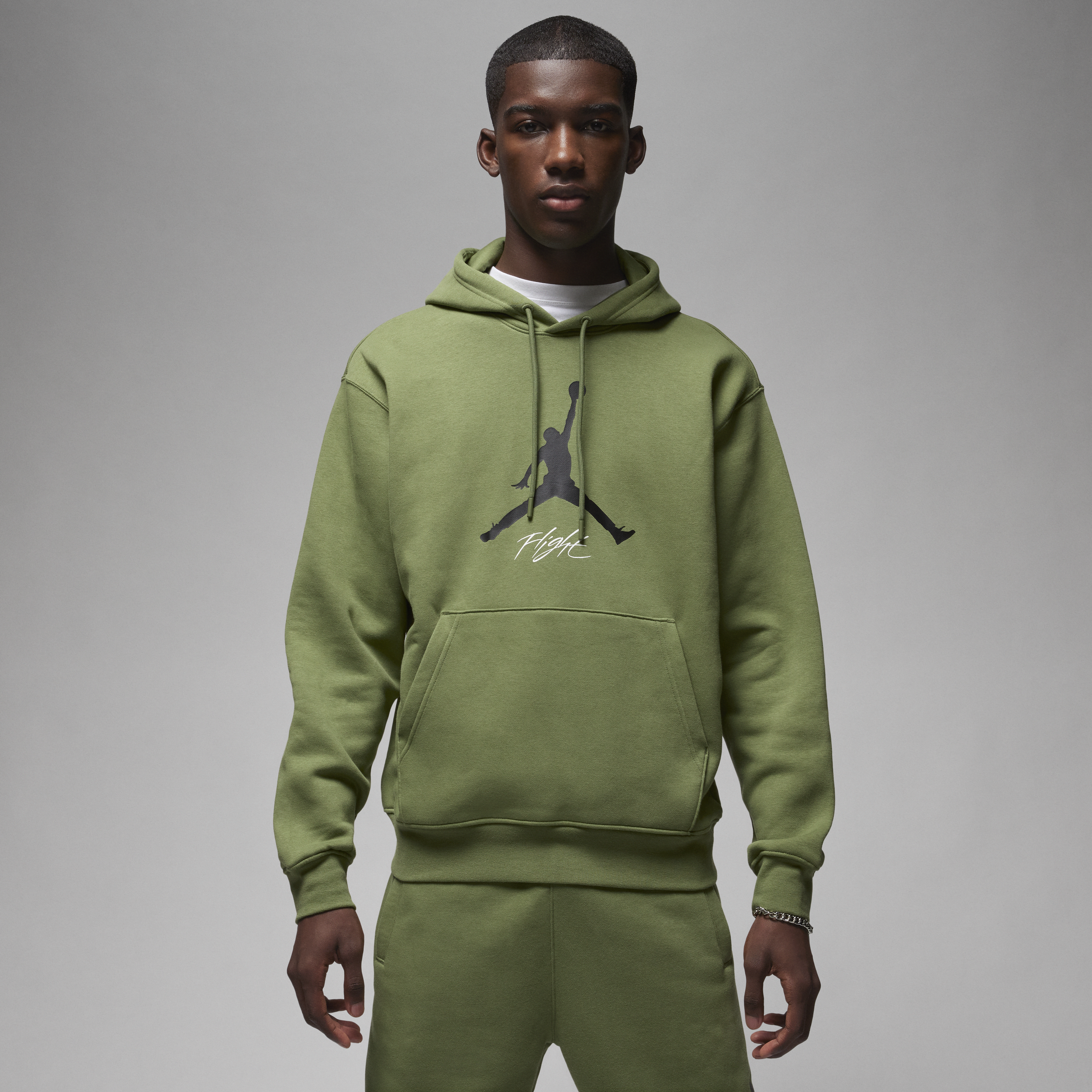 Jordan Essentials-fleecehættetrøje til mænd - grøn