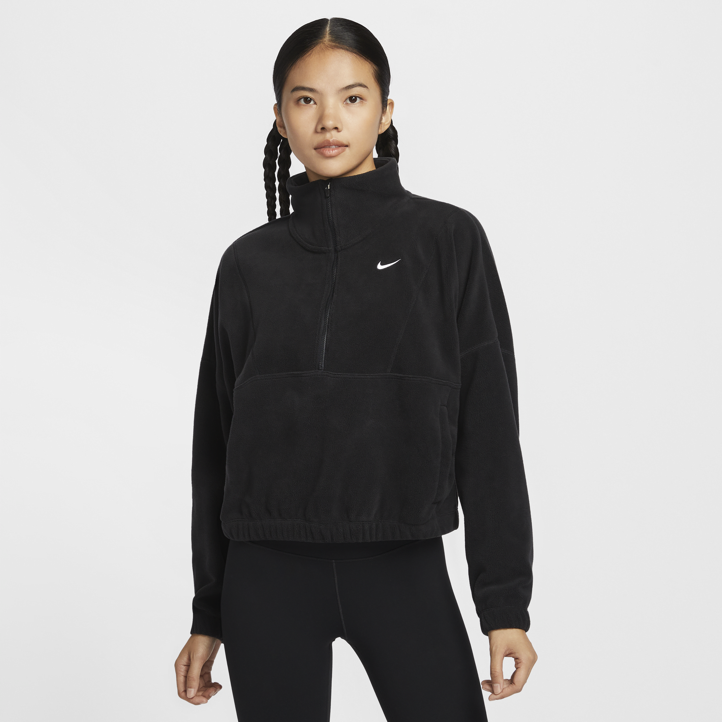 【ナイキ(NIKE)公式ストア】ナイキ ワン ウィメンズ Therma-FIT オーバーサイズド 1/2ジップ フリース トップ FV7956-010 ブラック 【ナイキ(NIKE)公式ストア】ナイキ ワン ウィメンズ Therma-FIT オーバーサイズド 1/2ジップ フリース トップ FV7956-010 ブラック