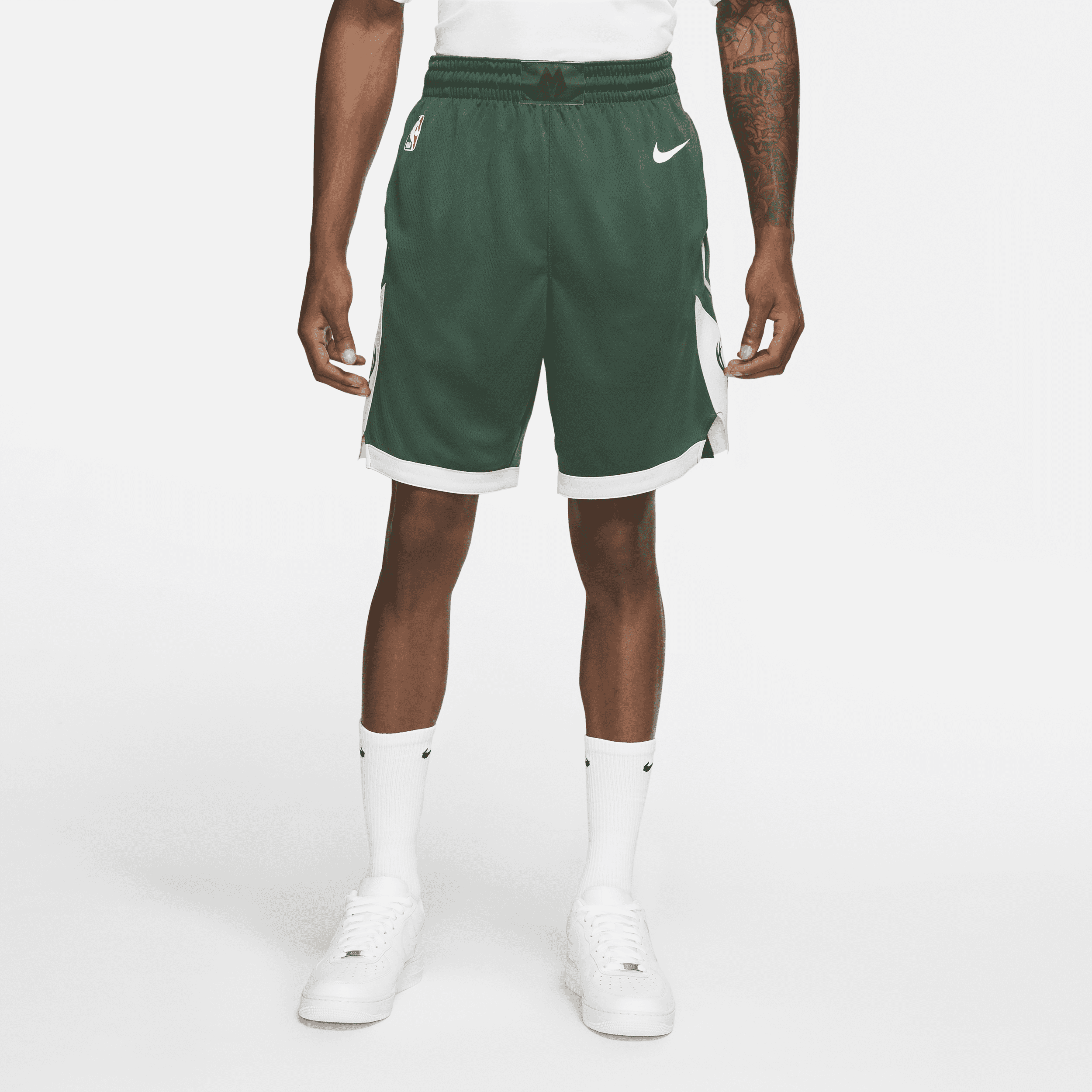 Milwaukee Bucks Icon Edition Nike NBA Swingman-shorts til mænd - grøn