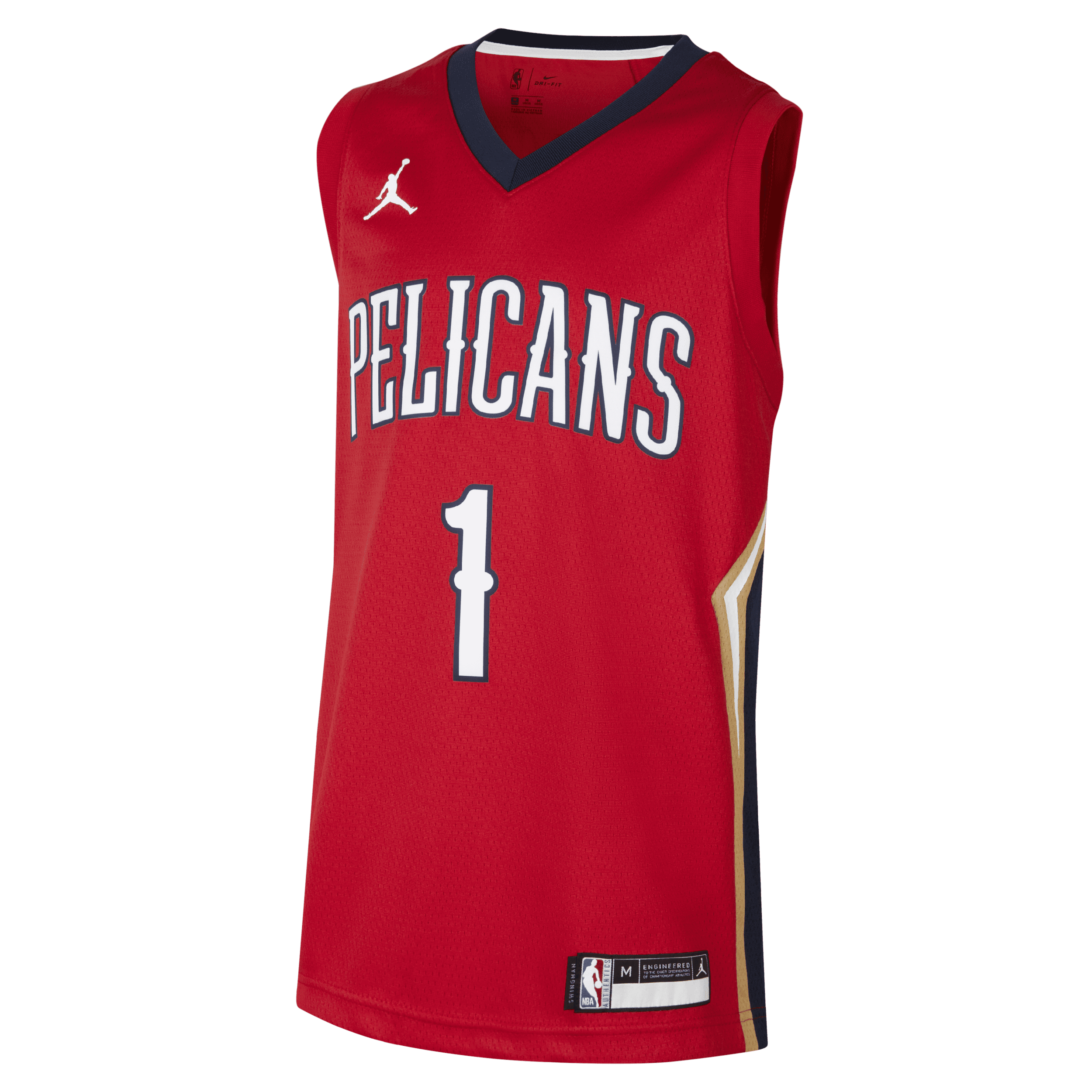 Nike Maglia New Orleans Pelicans Statement Edition Swingman Jordan NBA - Ragazzi - Rosso