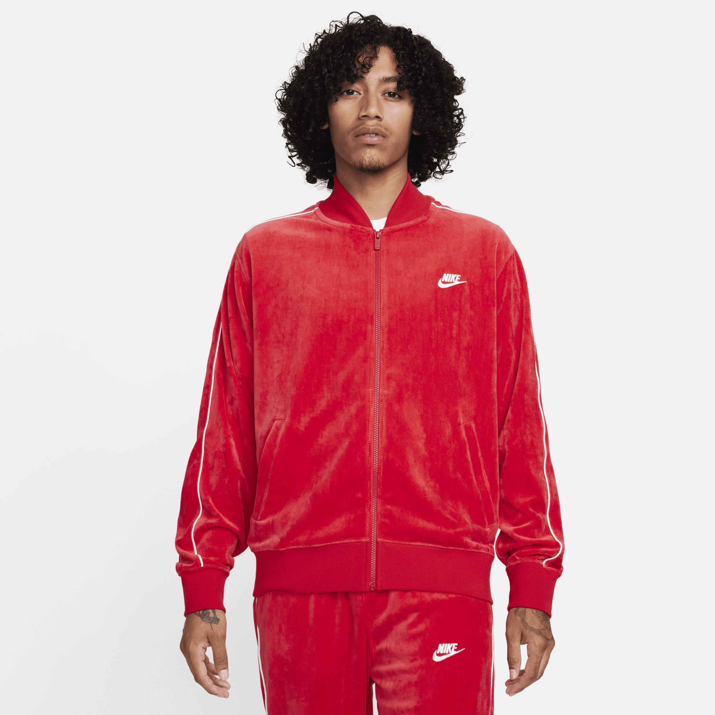 Nike Sportswear Club-velourjakke til mænd - rød
