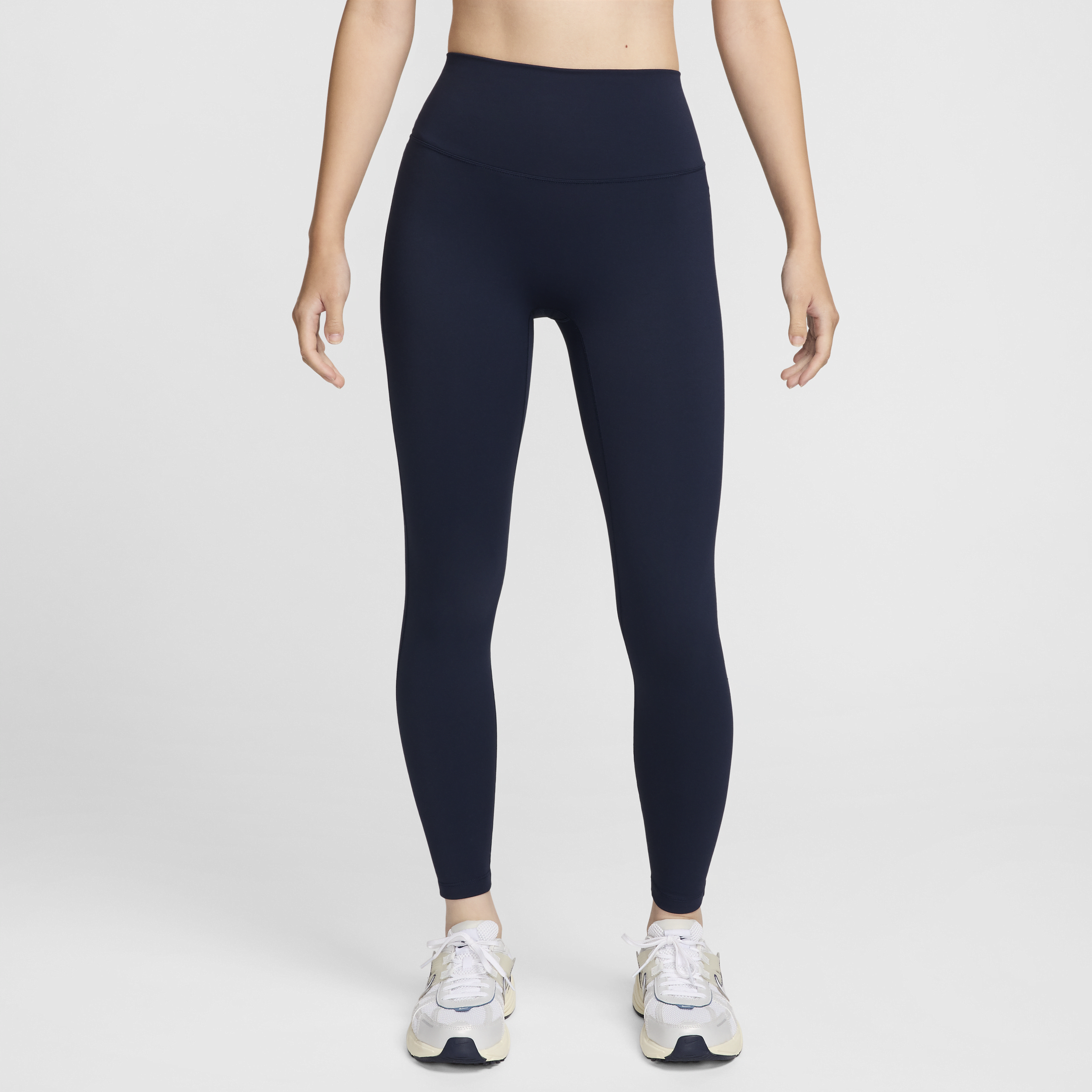 【ナイキ(NIKE)公式ストア】ナイキ ワン シームレス フロント ウィメンズ ハイウエスト フルレングス レギンス HJ9196-451 ブルー 【ナイキ(NIKE)公式ストア】ナイキ ワン シームレス フロント ウィメンズ ハイウエスト フルレングス レギンス HJ9196-451 ブルー
