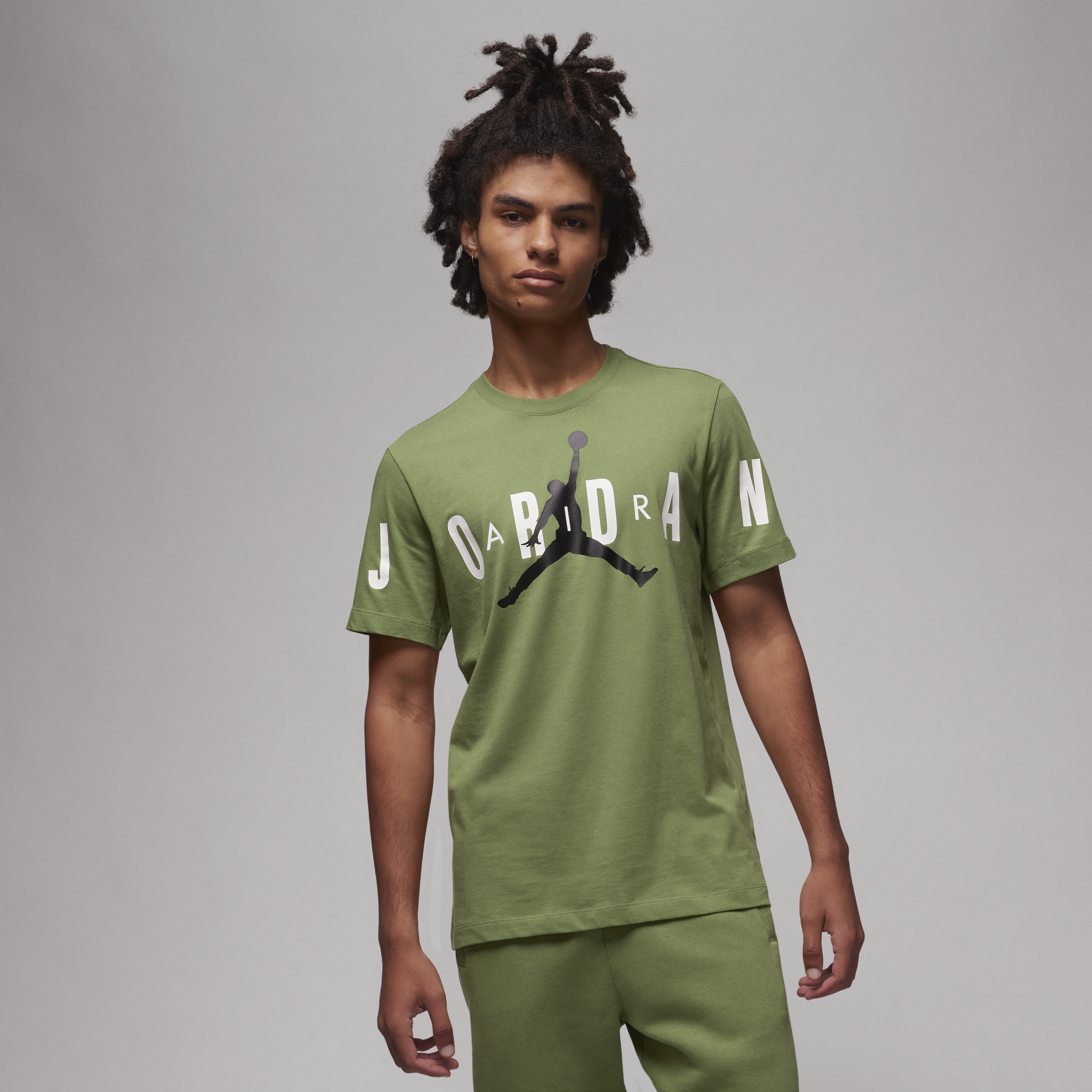 Nike Strækbar Jordan Air-T-shirt til mænd - grøn