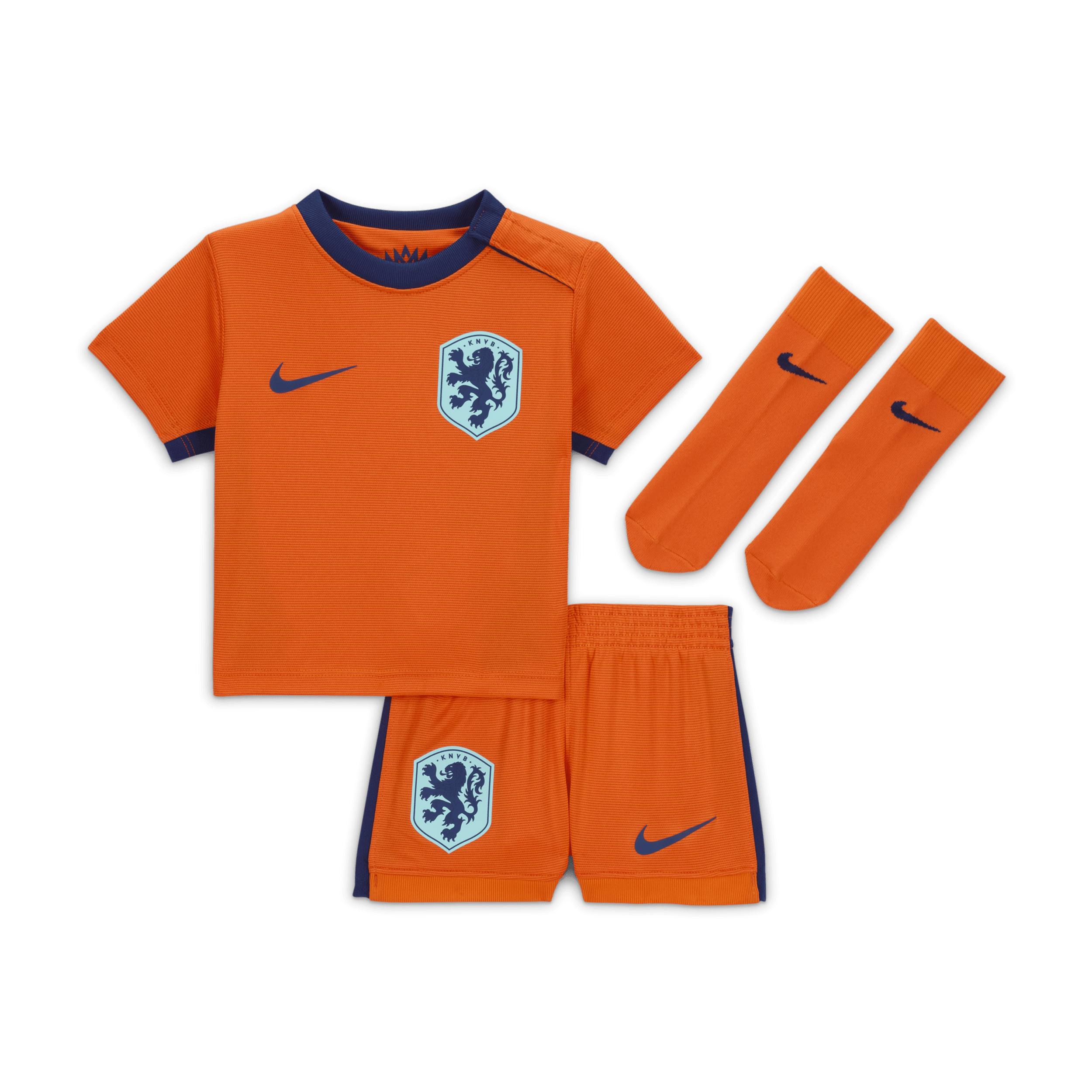 Divisa replica in 3 pezzi Olanda Nike Football Stadium 2024 per bebè e bimbo/a – Home - Arancione