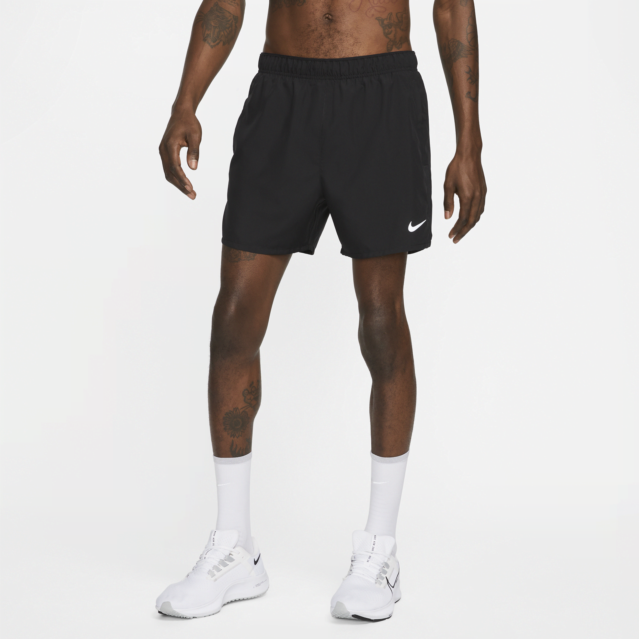 Nike Challenger-Dri-FIT-løbeshorts (13 cm) med indershorts til mænd - sort
