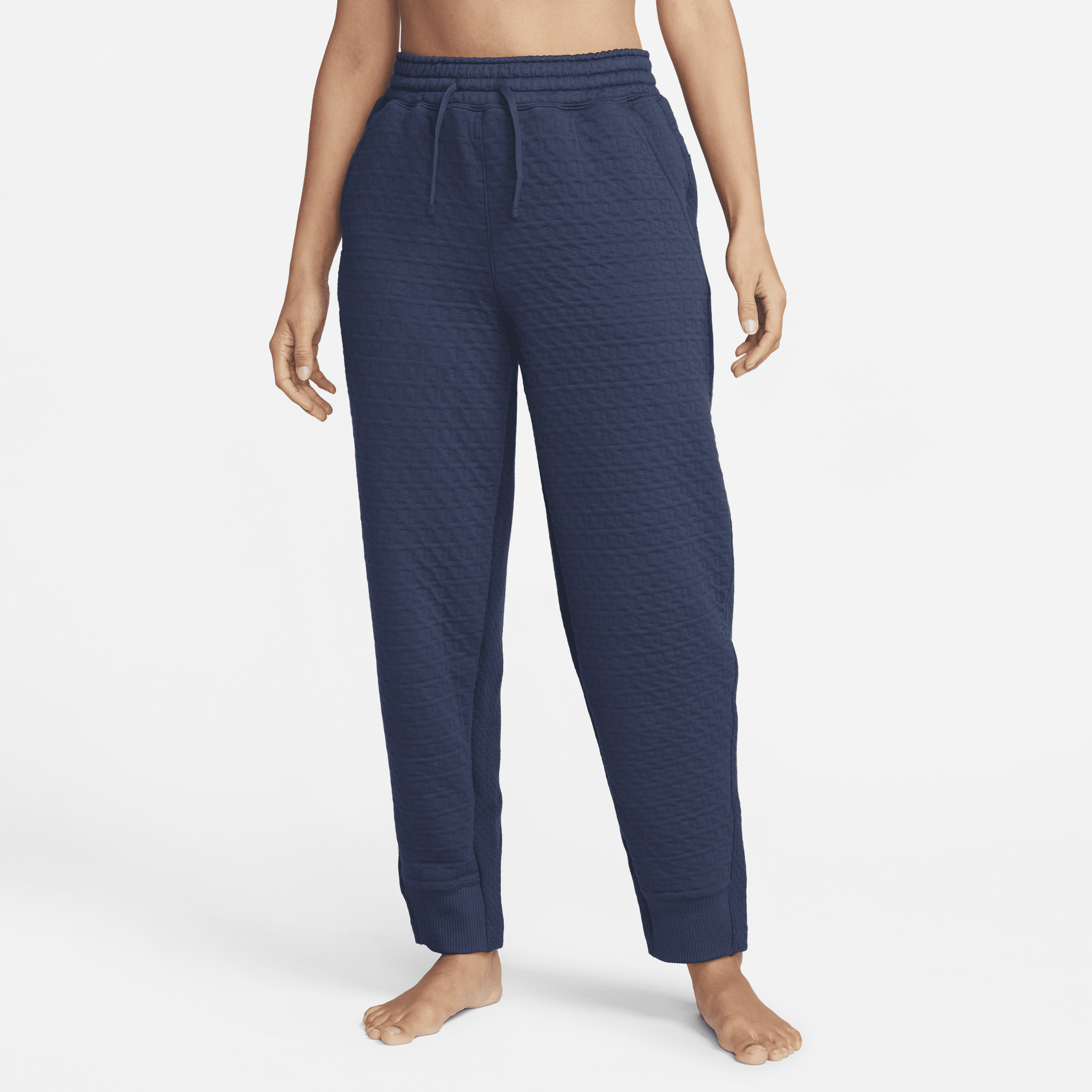 Overdimensionerede Nike Yoga Therma-FIT-bukser med høj talje til kvinder - blå