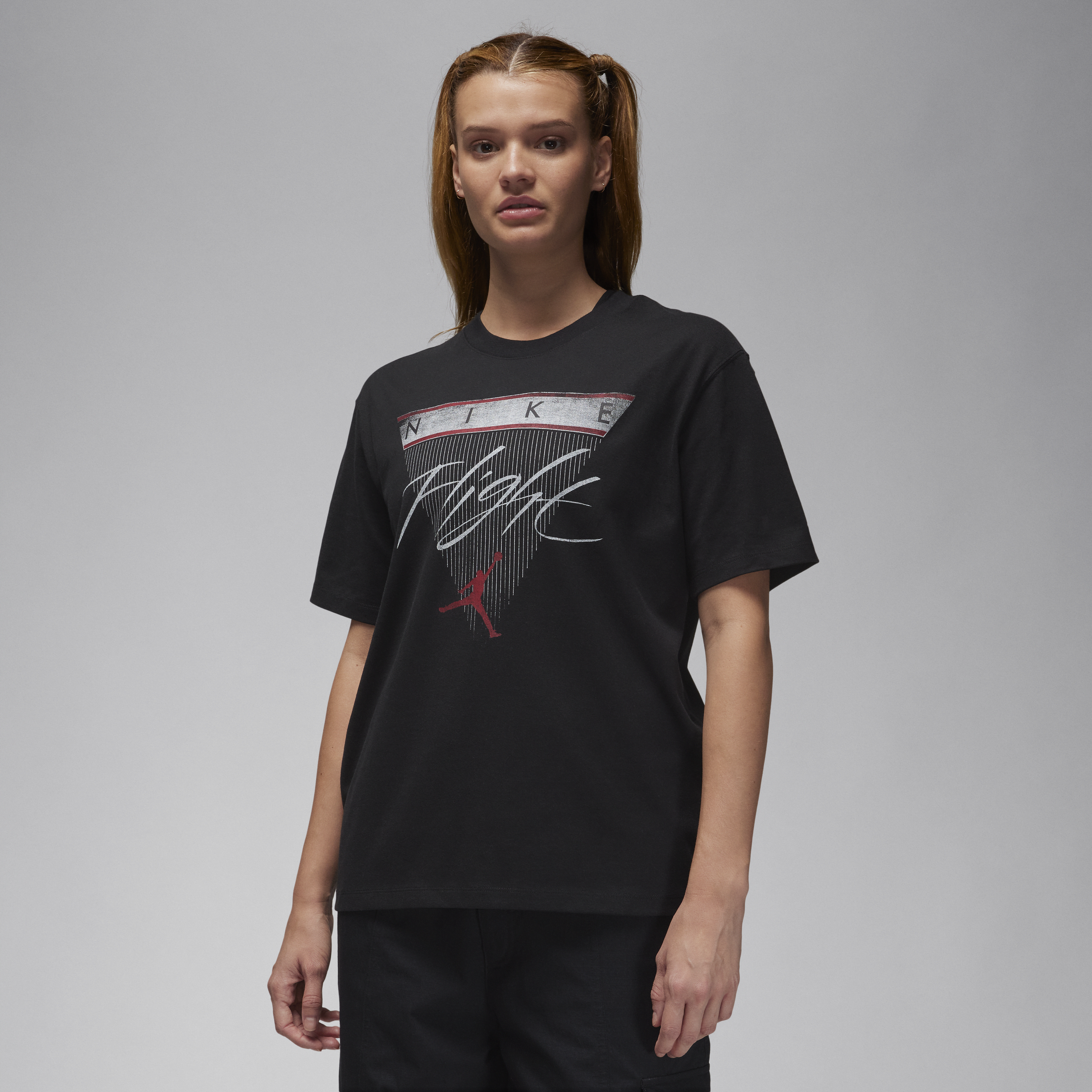 Nike T-shirt con grafica Jordan Flight Heritage – Donna - Nero