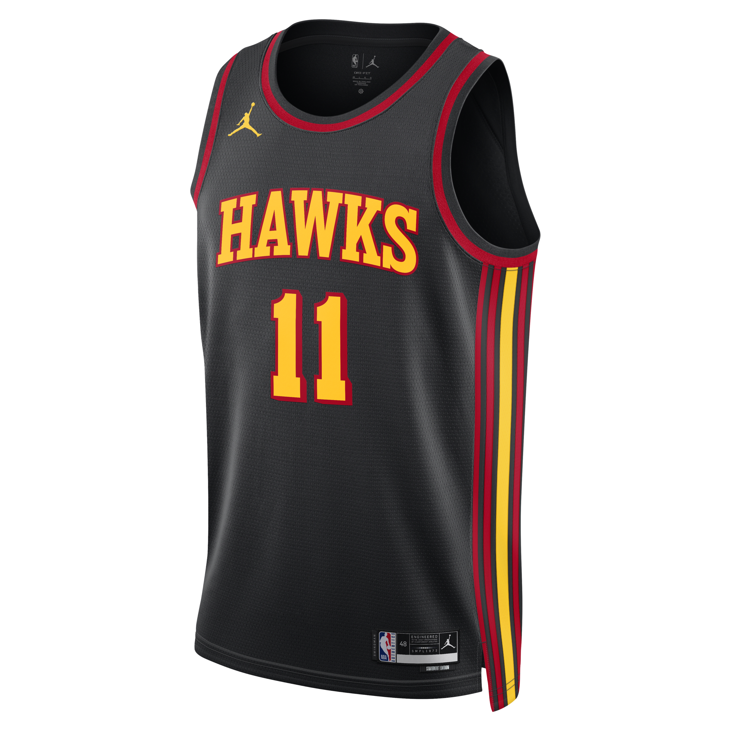 Nike Atlanta Hawks Statement Edition Jordan Swingman Dri-FIT NBA-jersey voor heren - Zwart