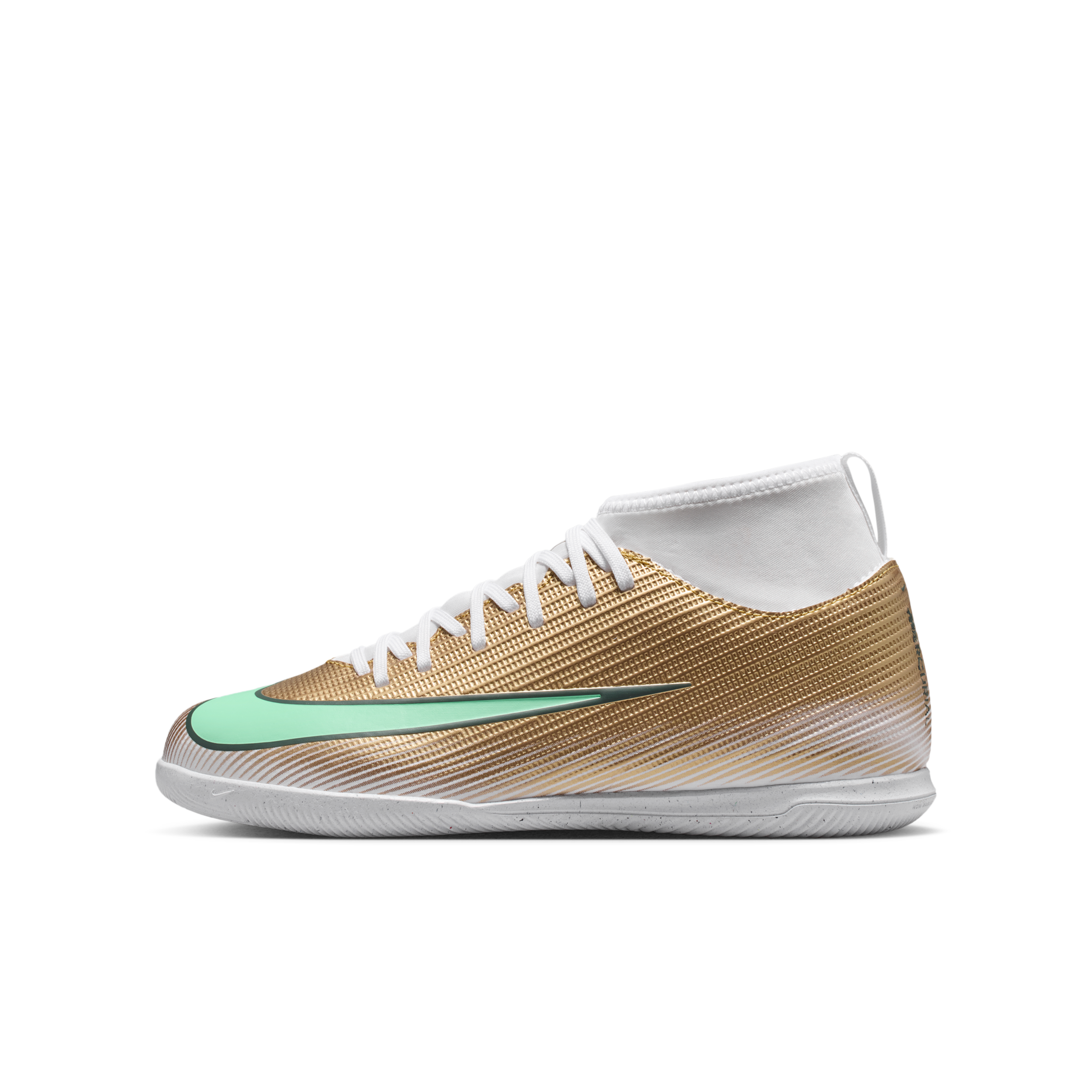 Chaussure de foot en salle montante Nike Jr. Mercurial Superfly 11 Club "Kylian Mbappé" pour pré-ado - Marron