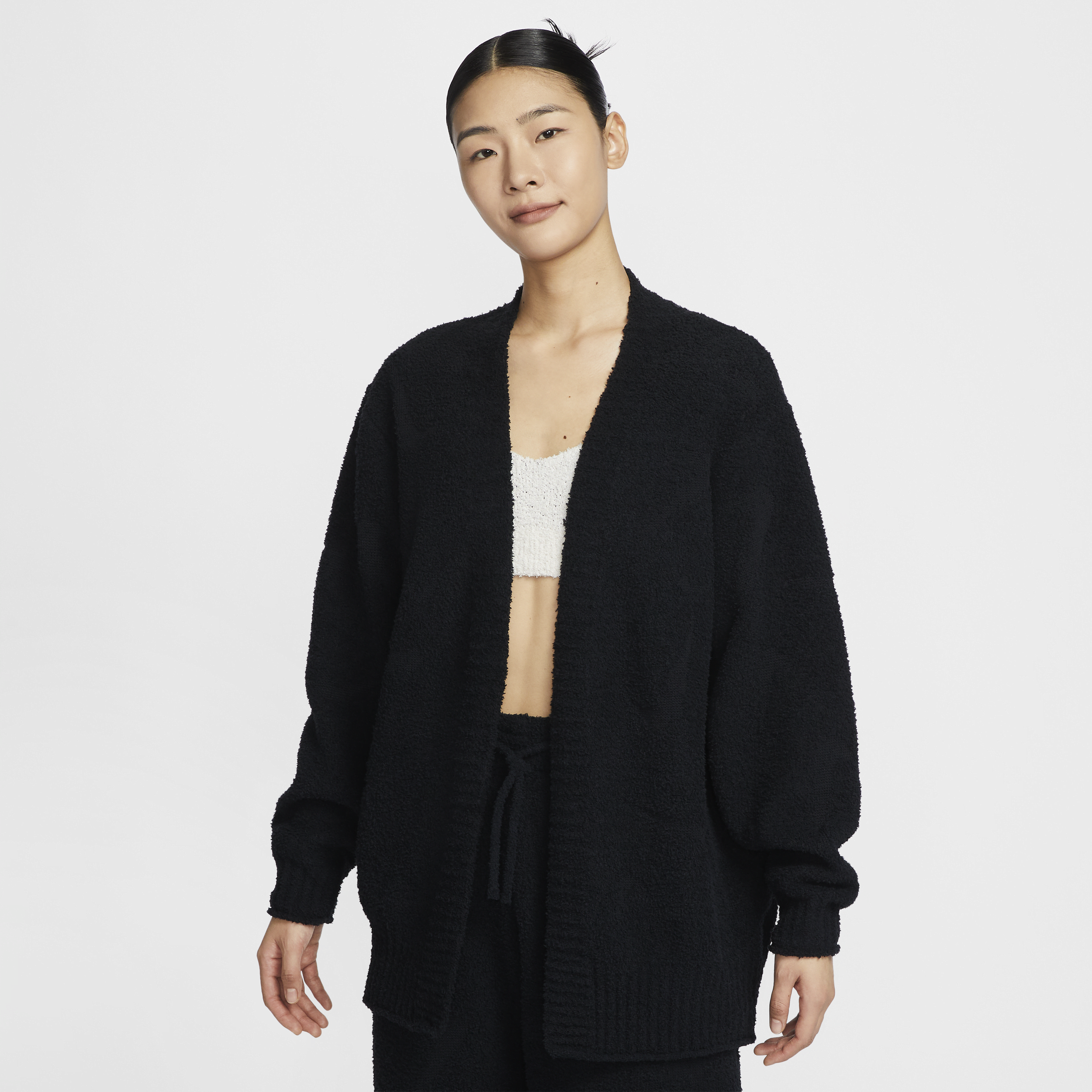 【ナイキ(NIKE)公式ストア】ナイキ スポーツウェア フェニックス コージー ブークレ ウィメンズ オーバーサイズド ニット カーディガン FZ1712-010 ブラック 【ナイキ(NIKE)公式ストア】ナイキ スポーツウェア フェニックス コージー ブークレ ウィメンズ オーバーサイズド ニット カーディガン FZ1712-010 ブラック