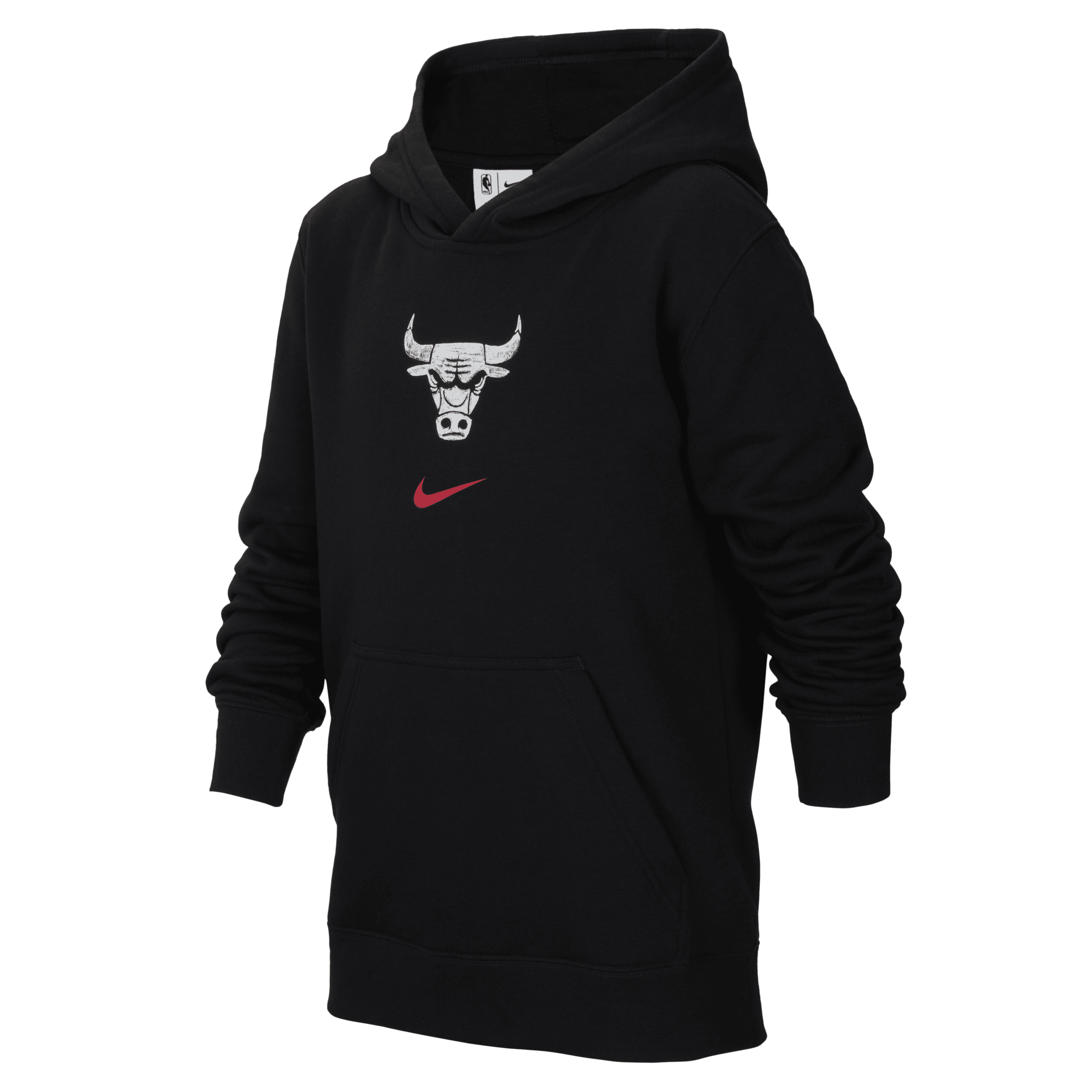 Felpa pullover con cappuccio Chicago Bulls Club City Edition Nike NBA – Ragazzo - Nero