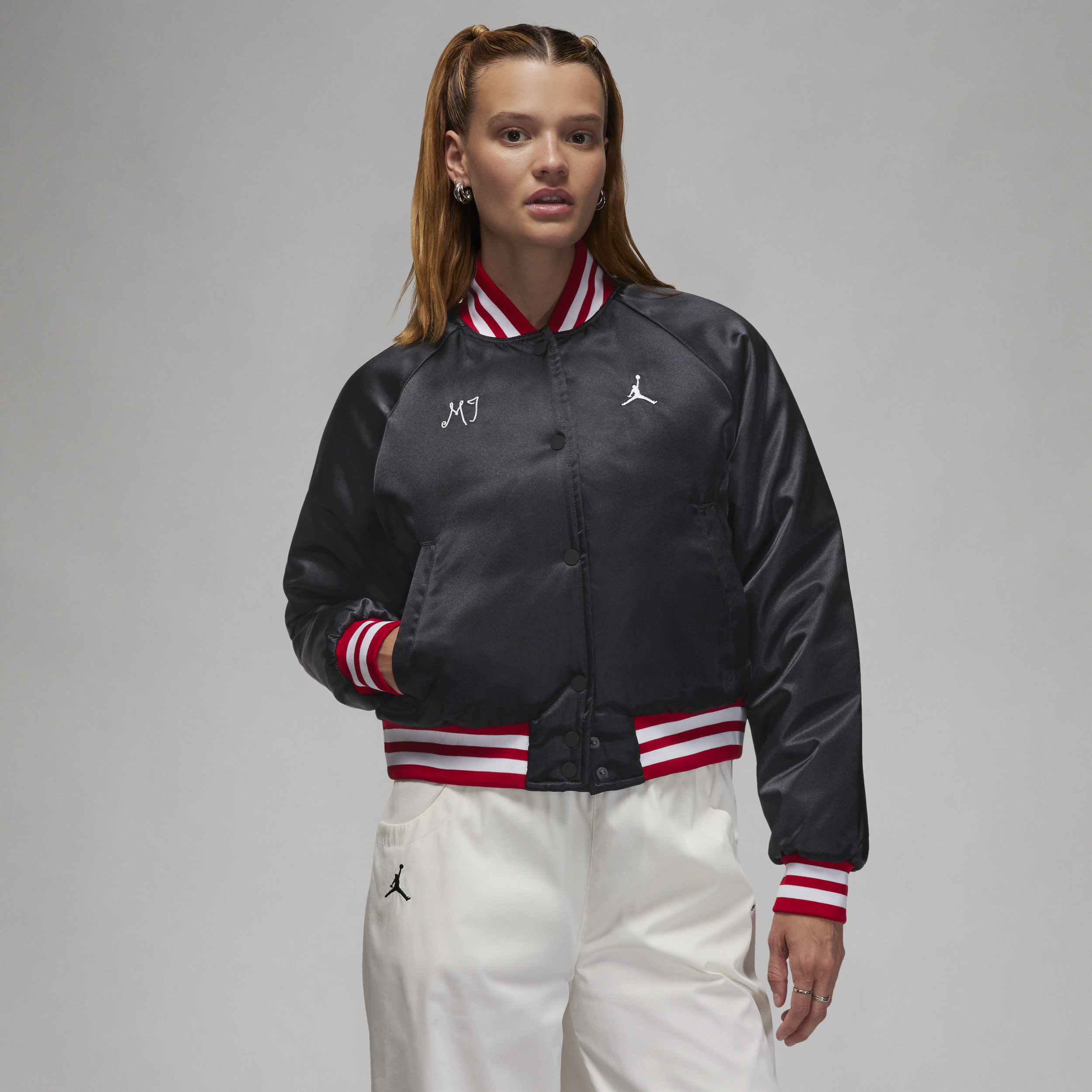 Nike Giacca stile college Jordan – Donna - Nero