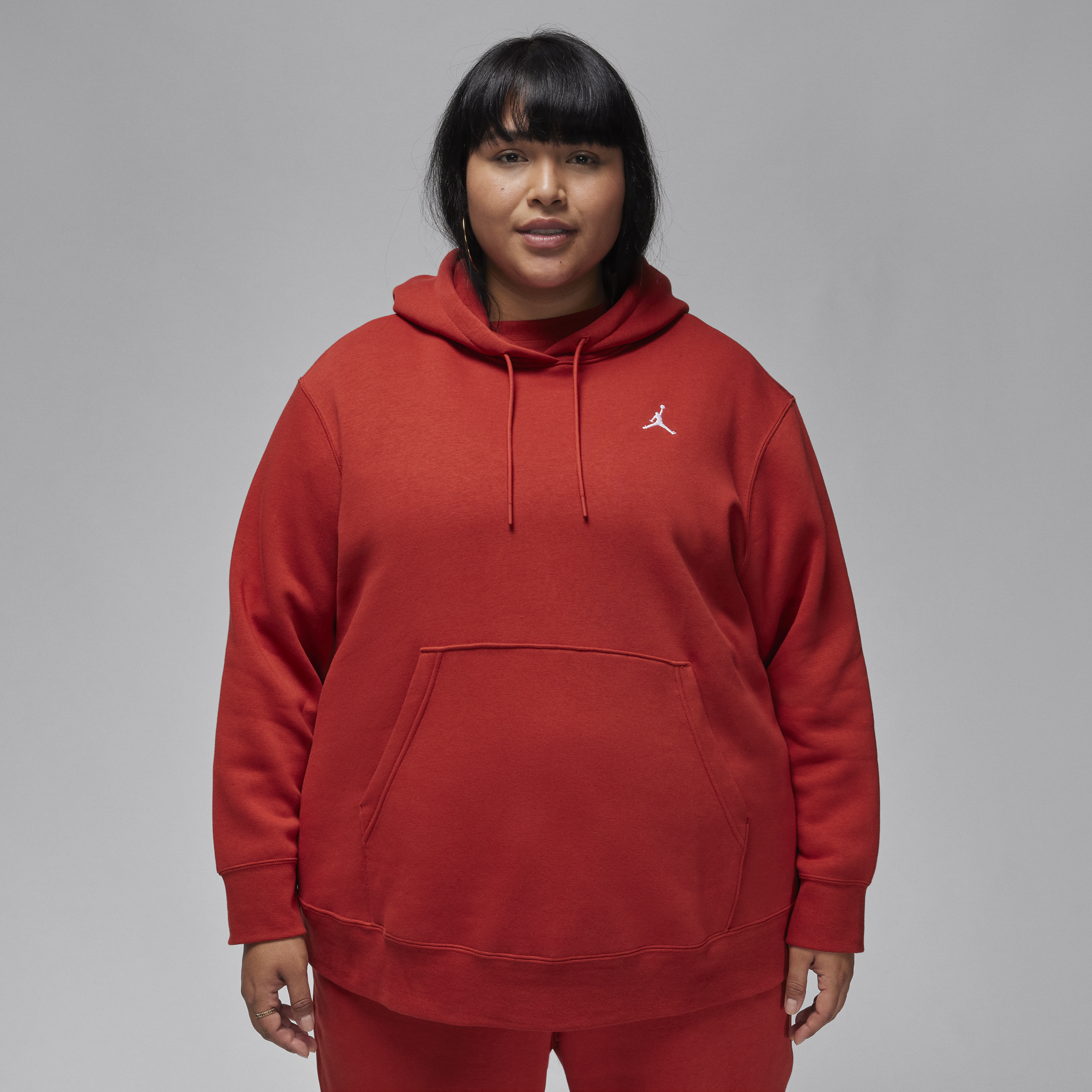 Jordan Brooklyn Fleece-hættetrøje til kvinder (plus size) - rød