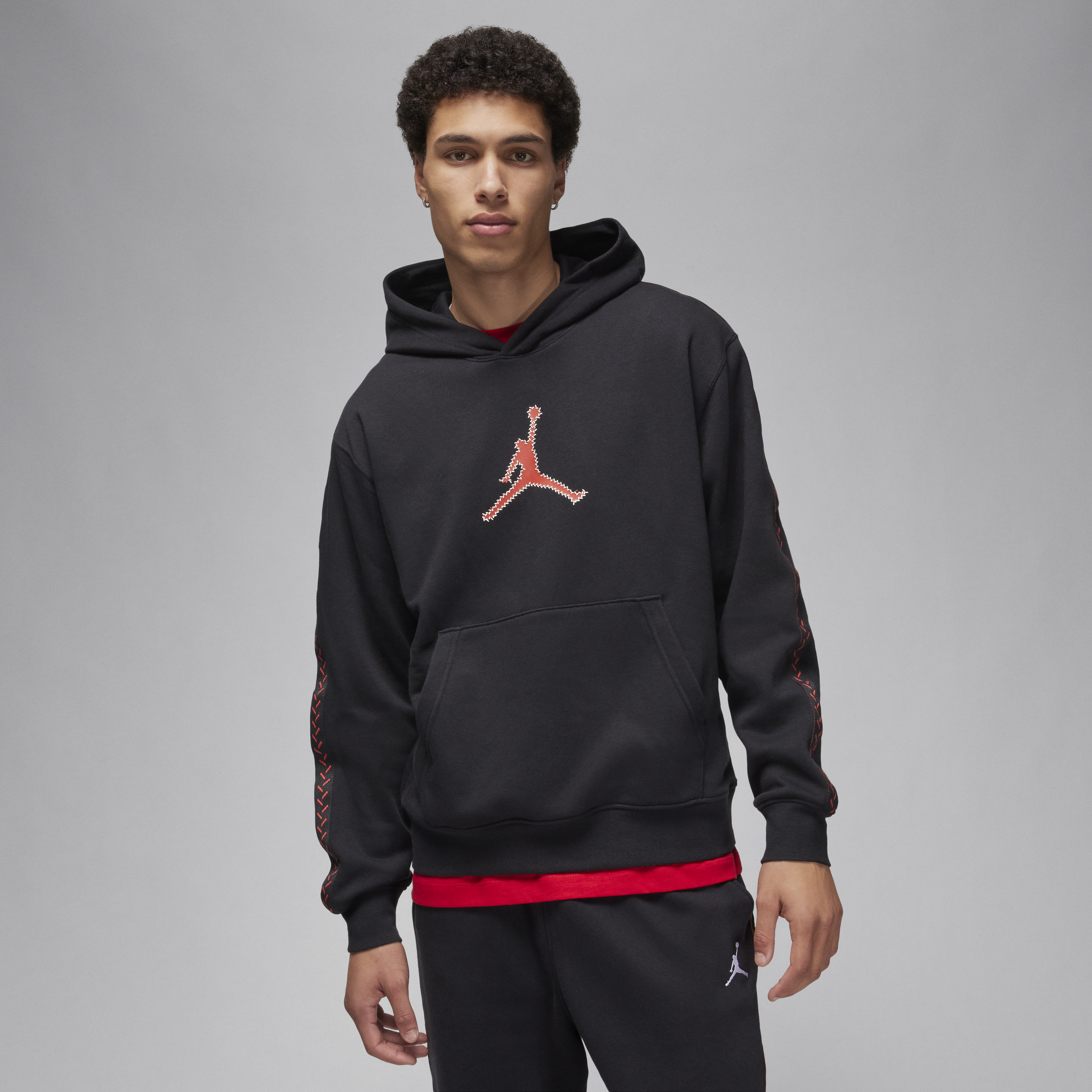 Nike Felpa pullover in fleece con cappuccio Jordan Flight MVP – Uomo - Nero