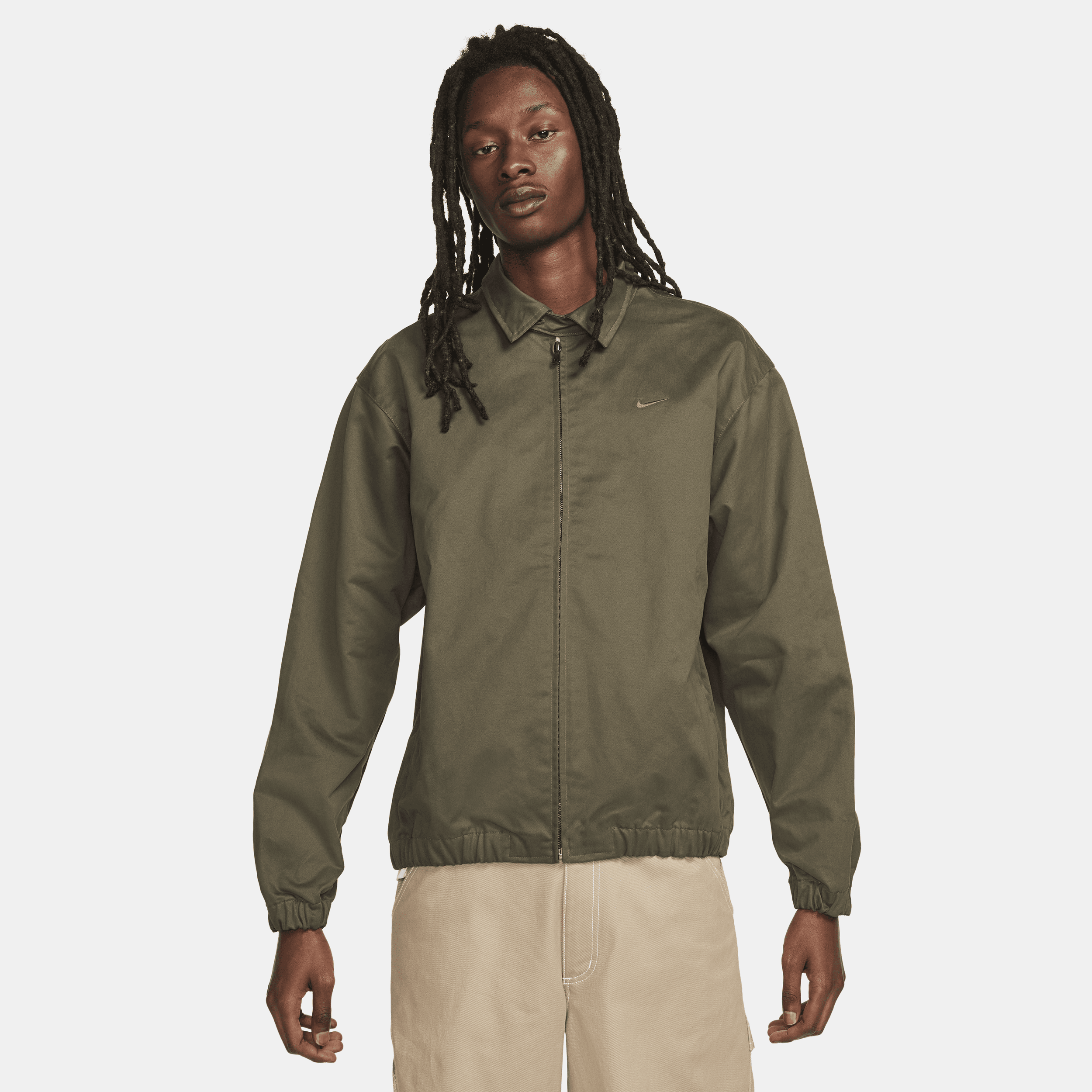 Vævet Nike Life-Harrington-jakke til mænd - grøn