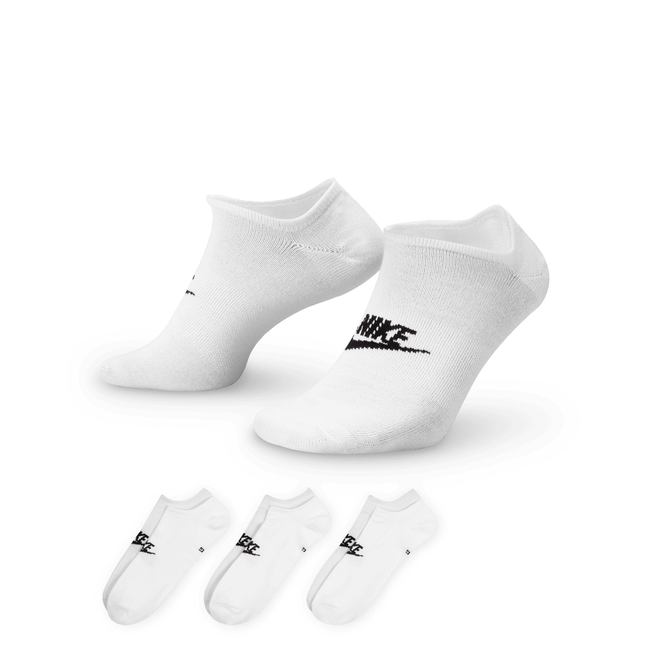 Nike Sportswear Everyday Essential-No-Show-strømper (3 par) - hvid