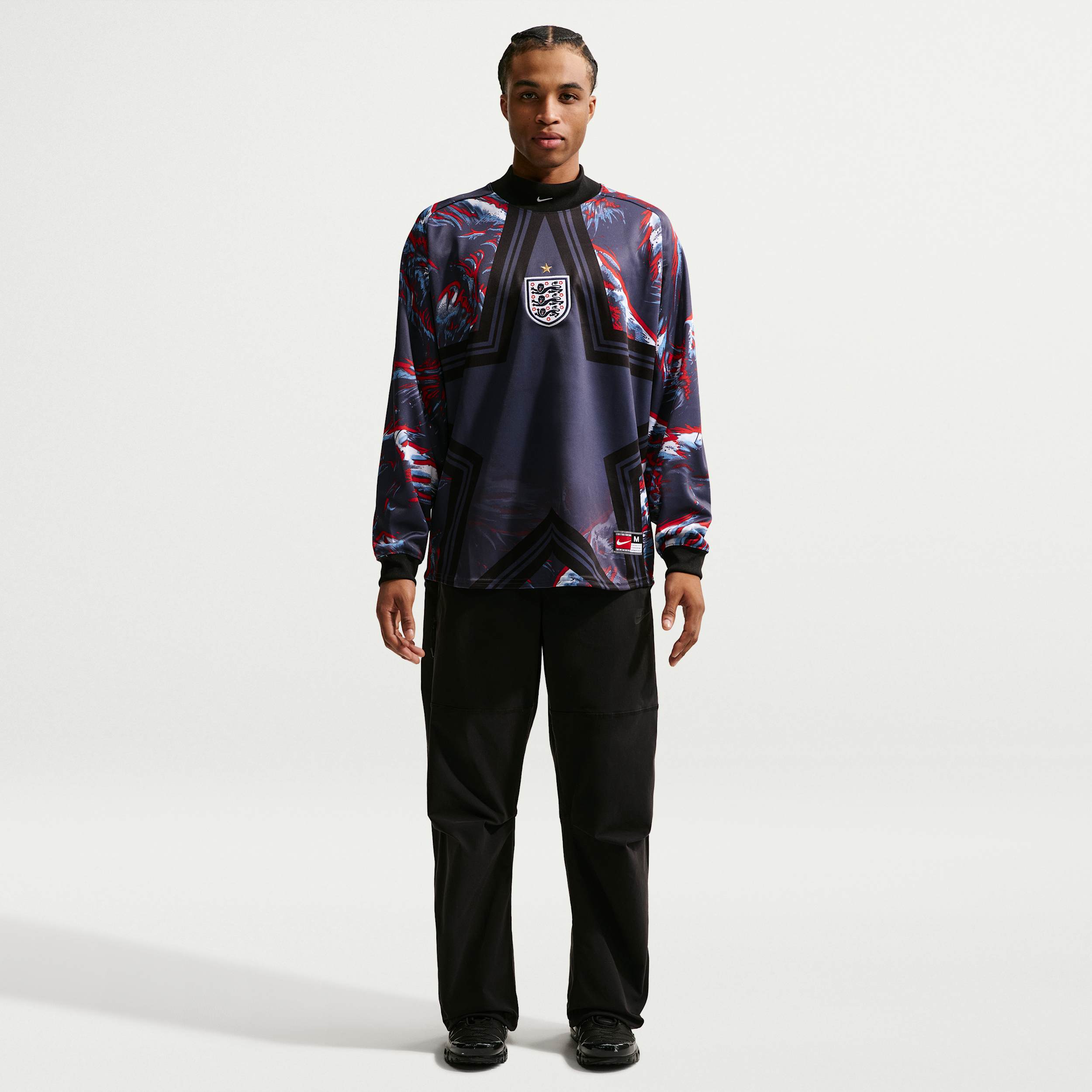 England Authentic Goalkeeper Men's Nike Football Shirt - Black