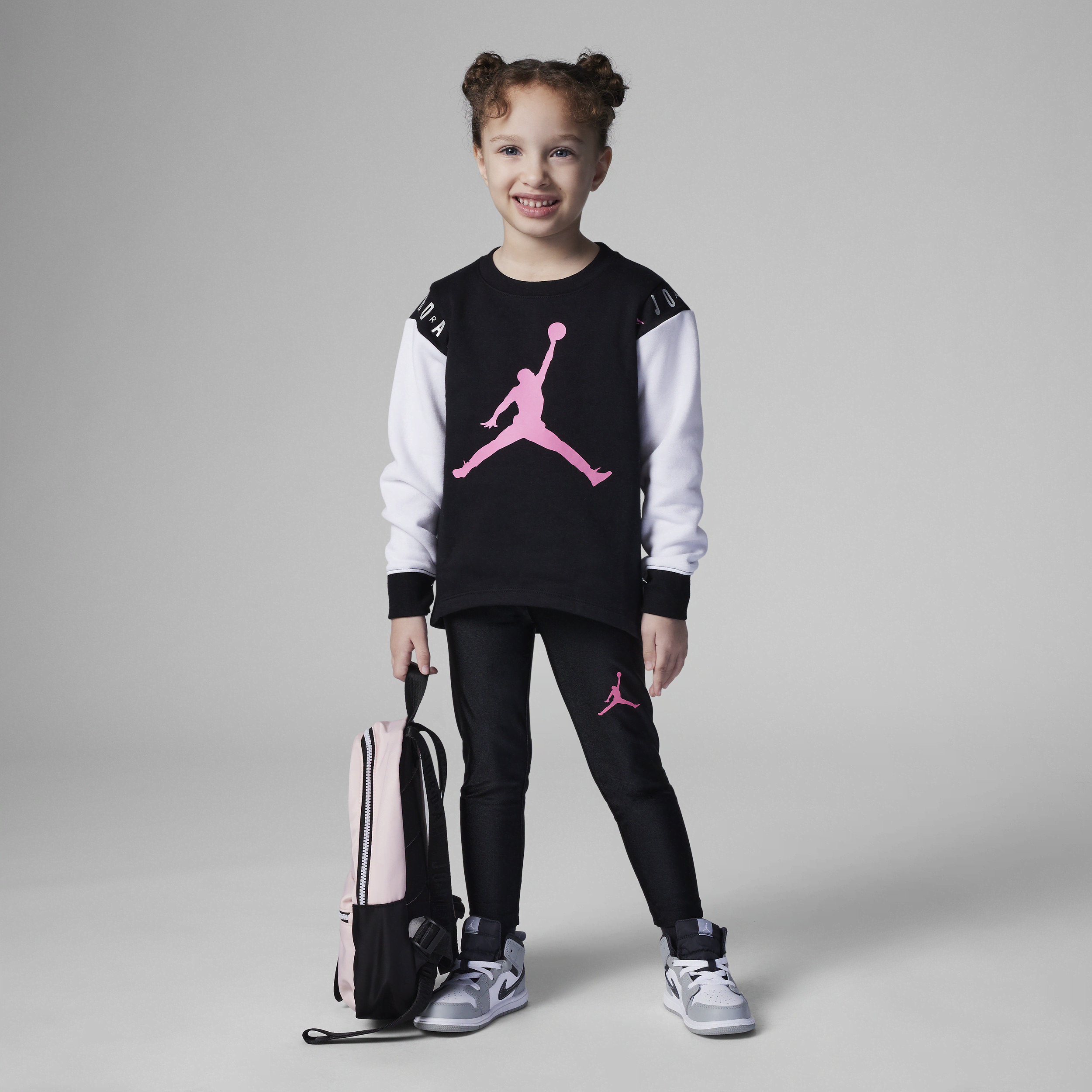 Jordan Holiday Shine-leggingssæt til mindre børn - sort