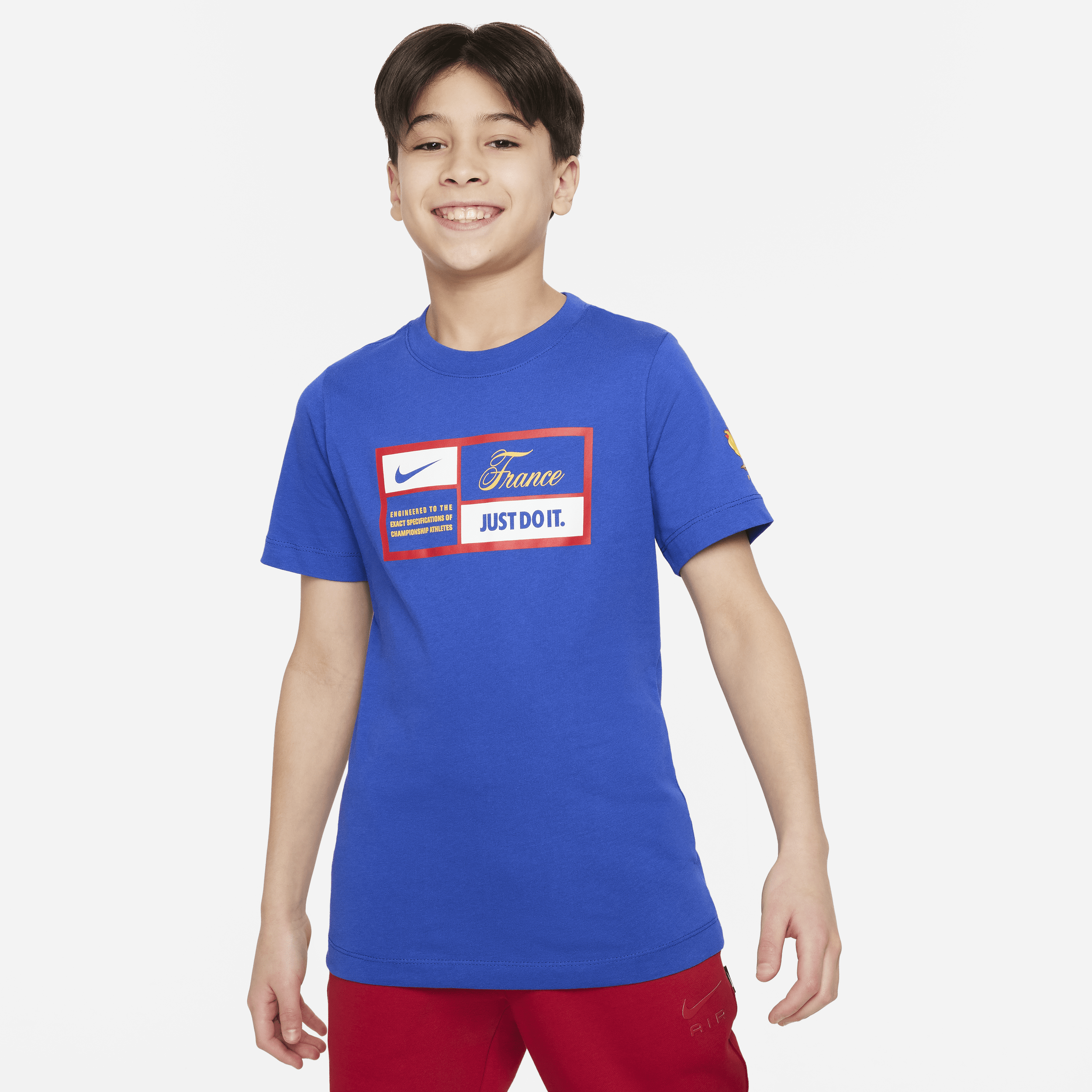 FFF Nike Football-T-shirt til større børn - blå