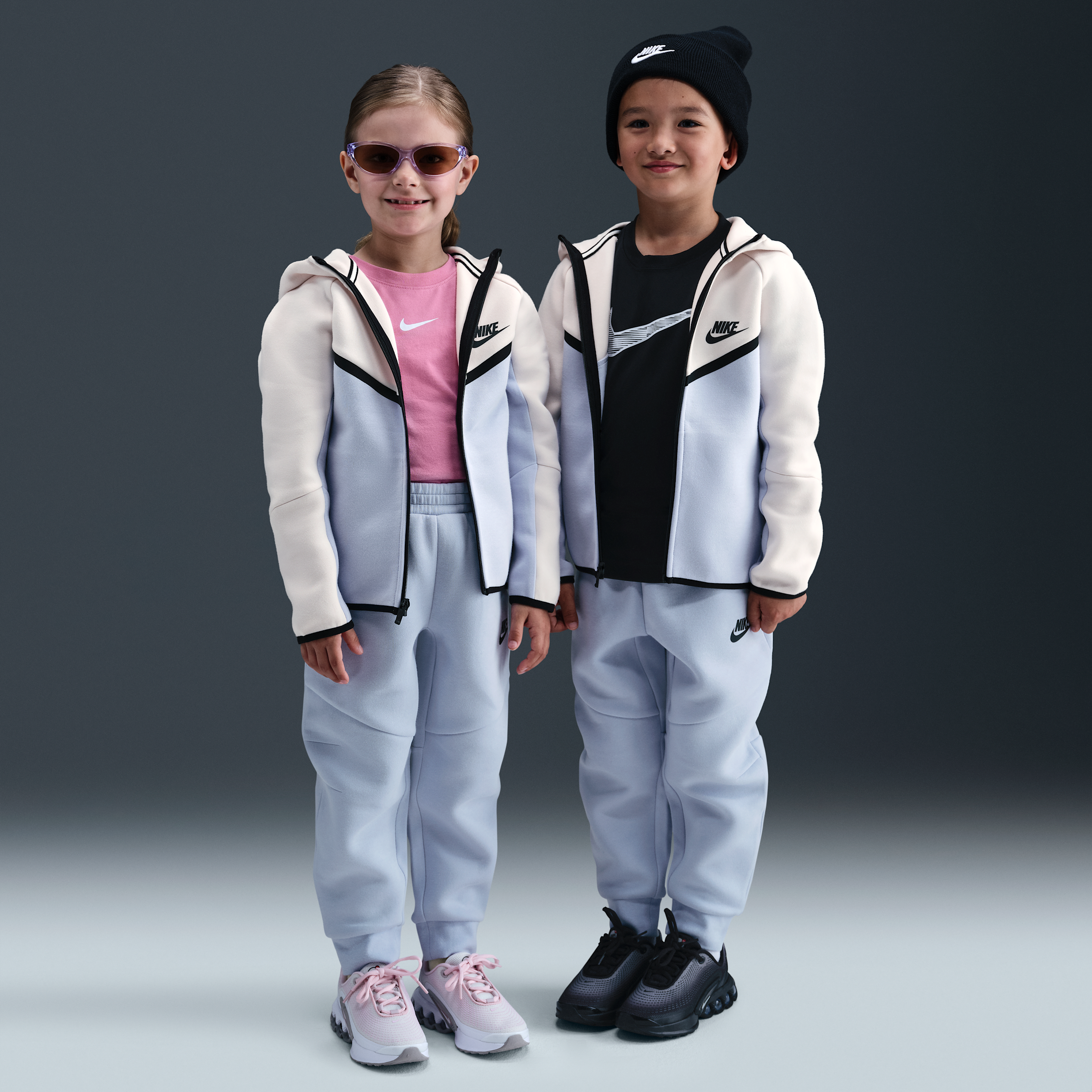 Completo in 2 pezzi con zip a tutta lunghezza Nike Tech Fleece – Bambino/a - Grigio