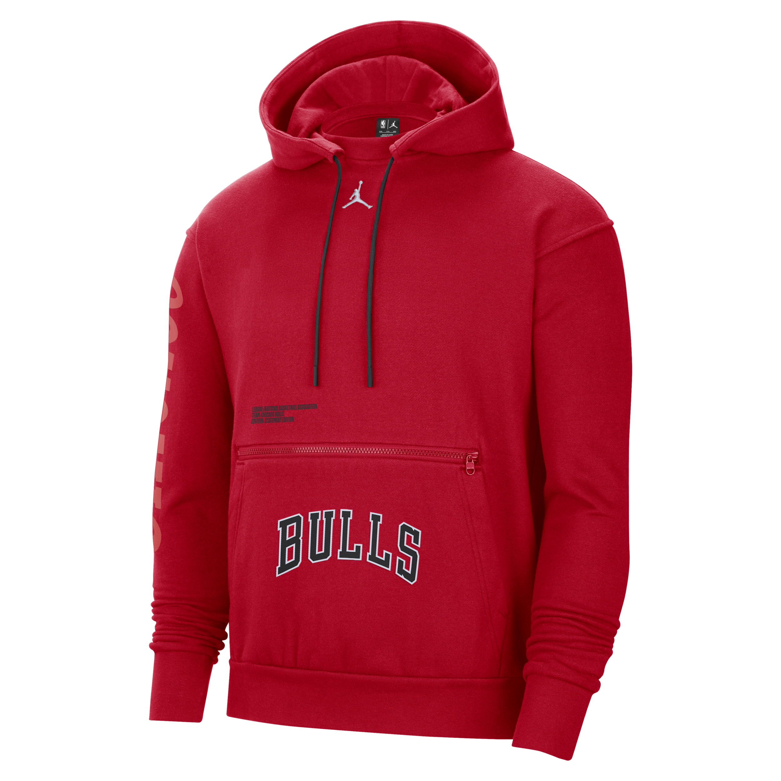 Nike Felpa pullover in fleece con cappuccio Chicago Bulls Courtside Statement Edition Jordan NBA – Uomo - Rosso