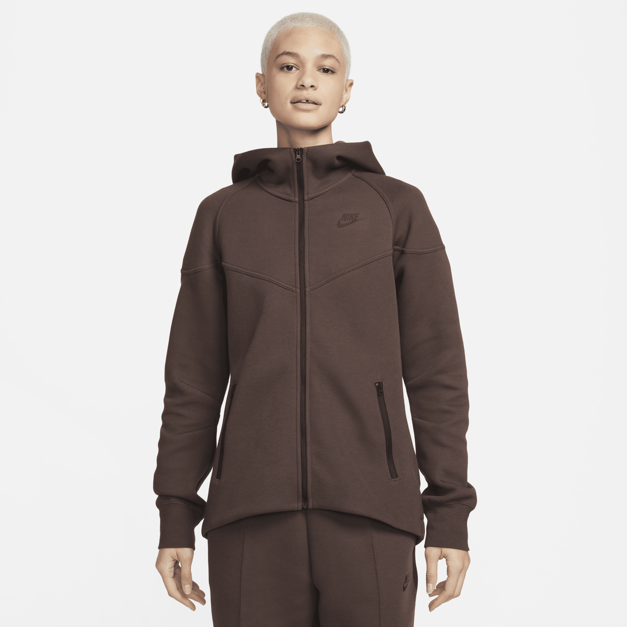 Nike Sportswear Tech Fleece Windrunner Sudadera con capucha con cremallera completa - Mujer - Marrón