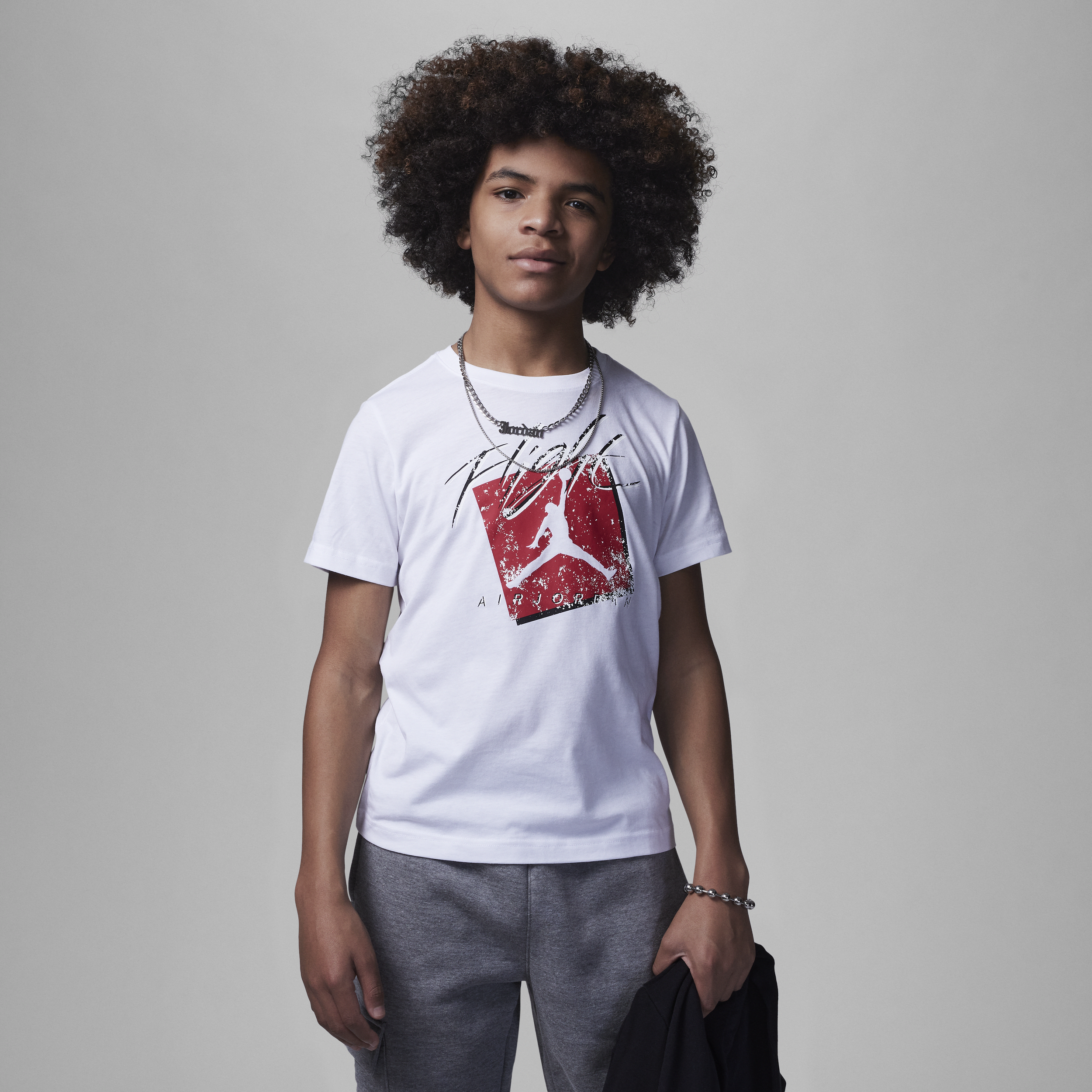 Jordan Faded Flight Tee-T-shirt til større børn - hvid