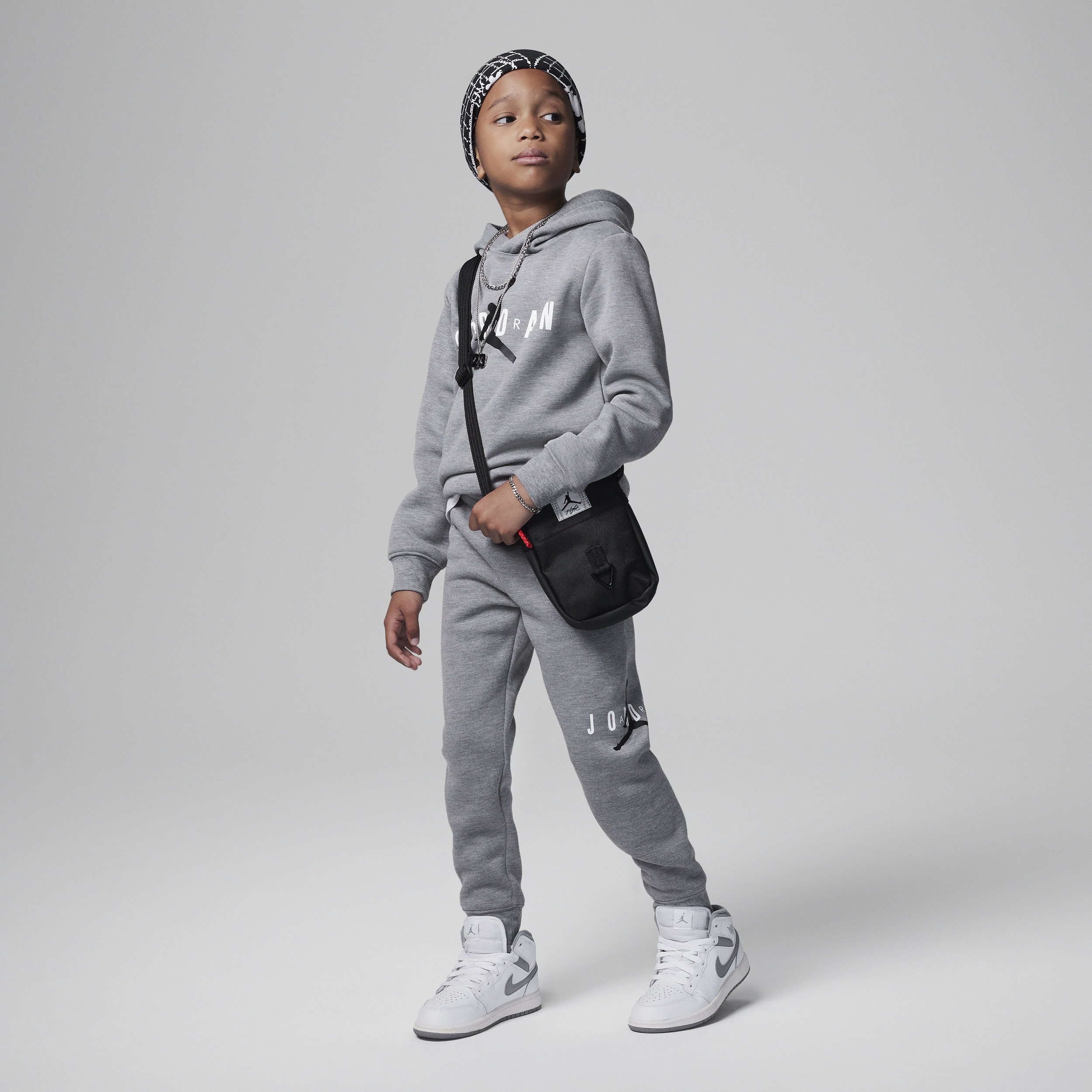 Nike Todelt Jordan Sustainable Pullover Hoodie Set-sæt til mindre børn - grå