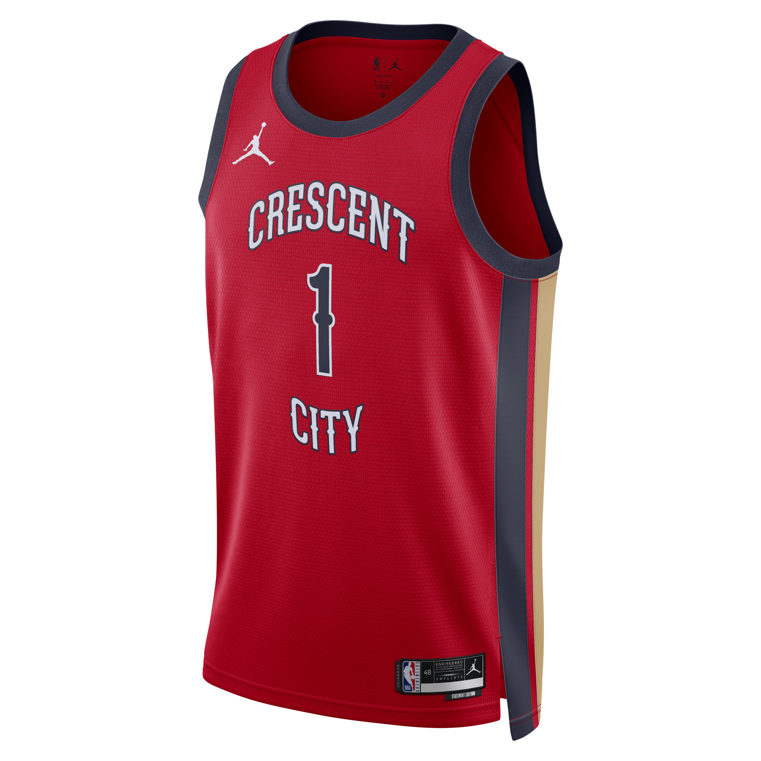 Nike Zion Williamson New Orleans Pelicans 2023/24 Statement Edition Camiseta Jordan Dri-FIT NBA Swingman - Rojo