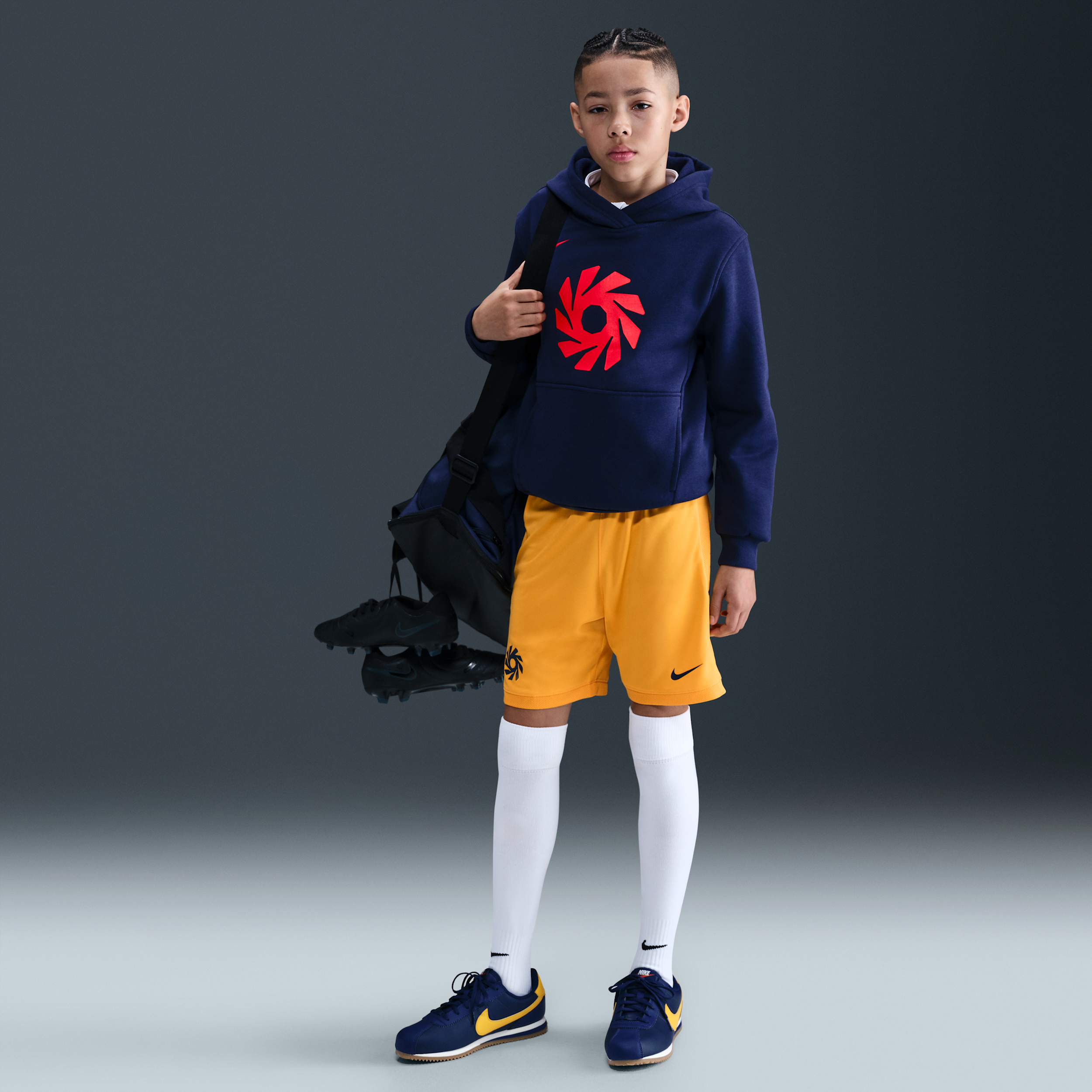 Nike Shorts da calcio Dri-FIT Erling Haaland Academy – Ragazzo/a - Giallo