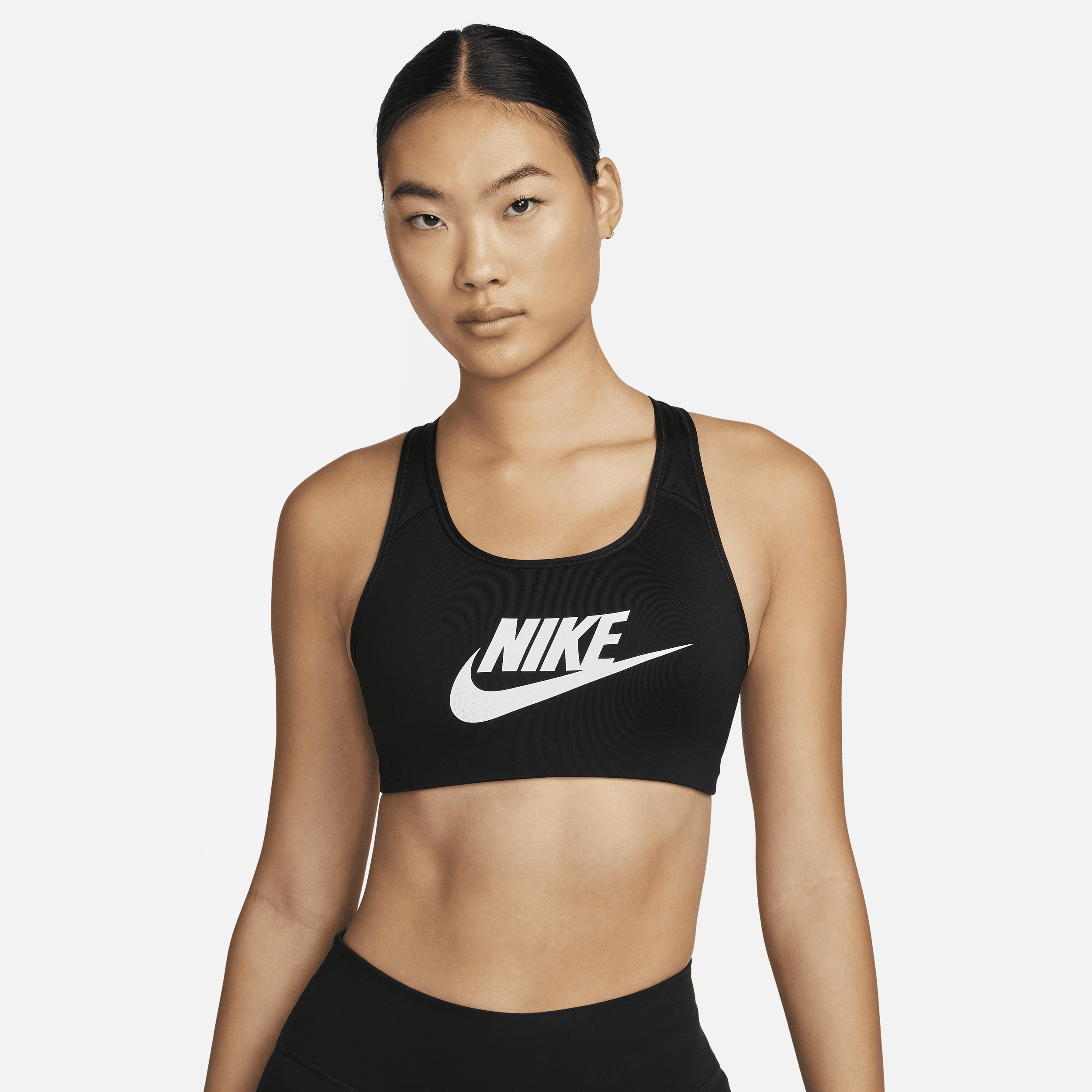 【ナイキ(NIKE)公式ストア】ナイキ スウッシュ ウィメンズ ミディアムサポート スポーツブラ 899371-010 ブラック 【ナイキ(NIKE)公式ストア】ナイキ スウッシュ ウィメンズ ミディアムサポート スポーツブラ 899371-010 ブラック