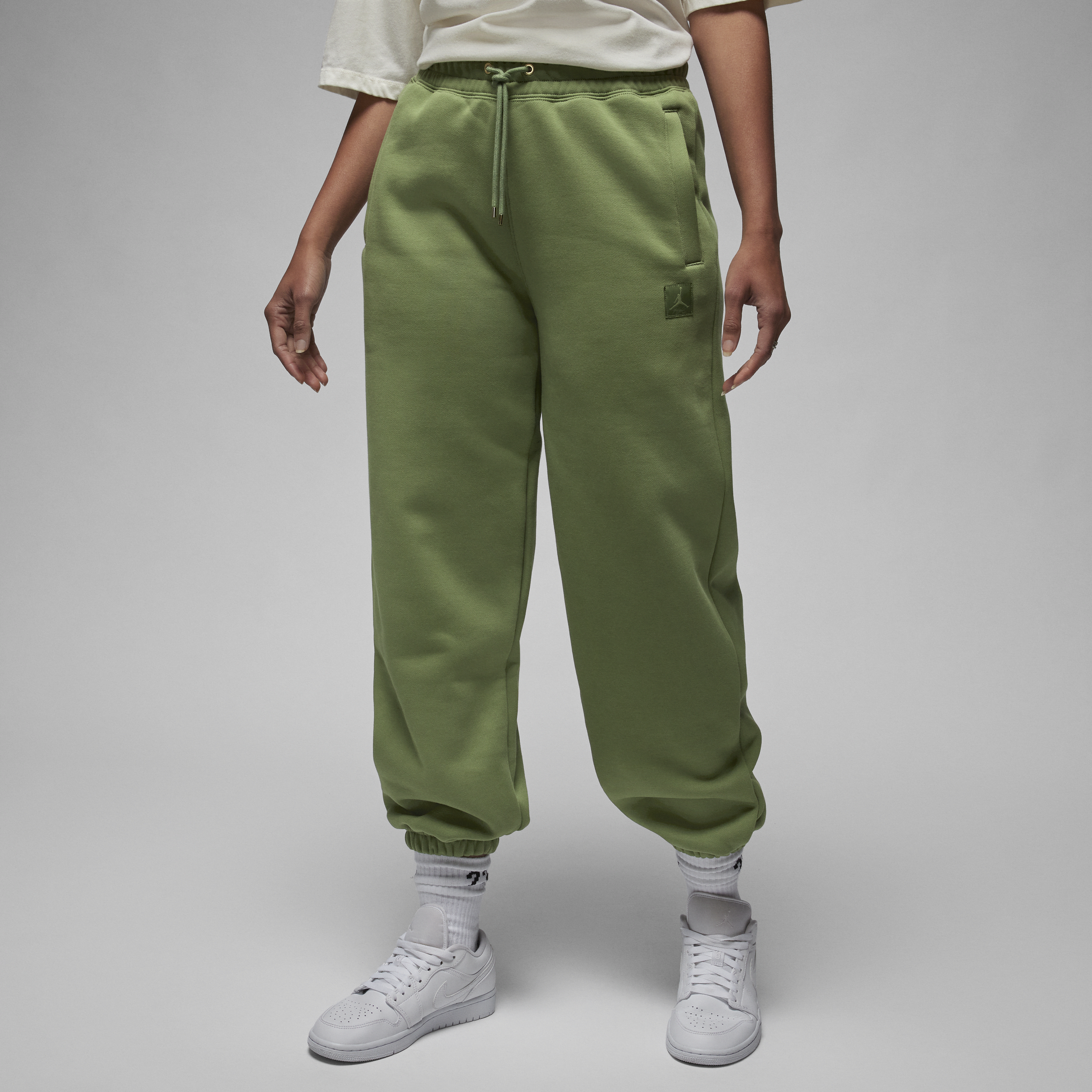 Jordan Flight Fleece Pantalón - Mujer - Verde