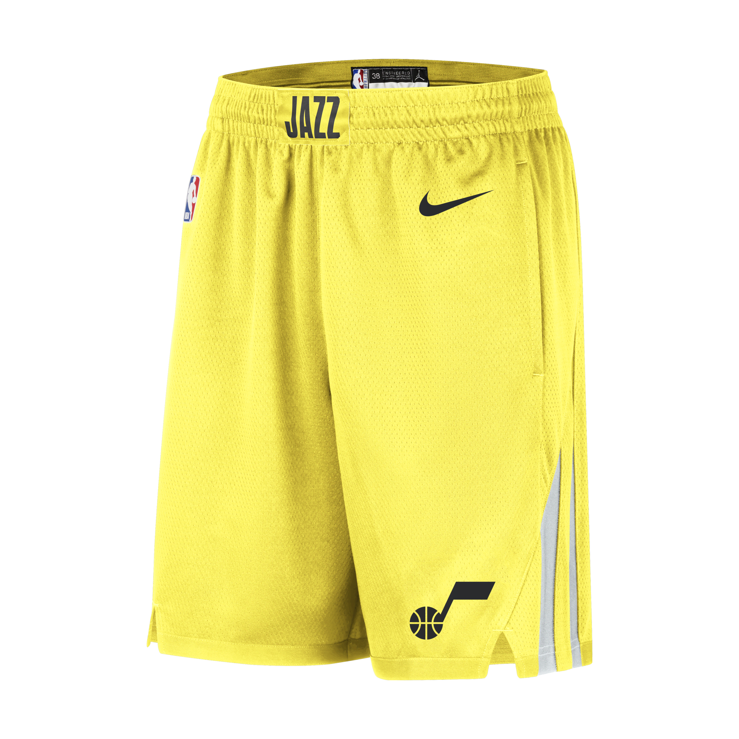 Utah Jazz Icon Edition Swingman Nike NBA-herenshorts met Dri-FIT - Geel