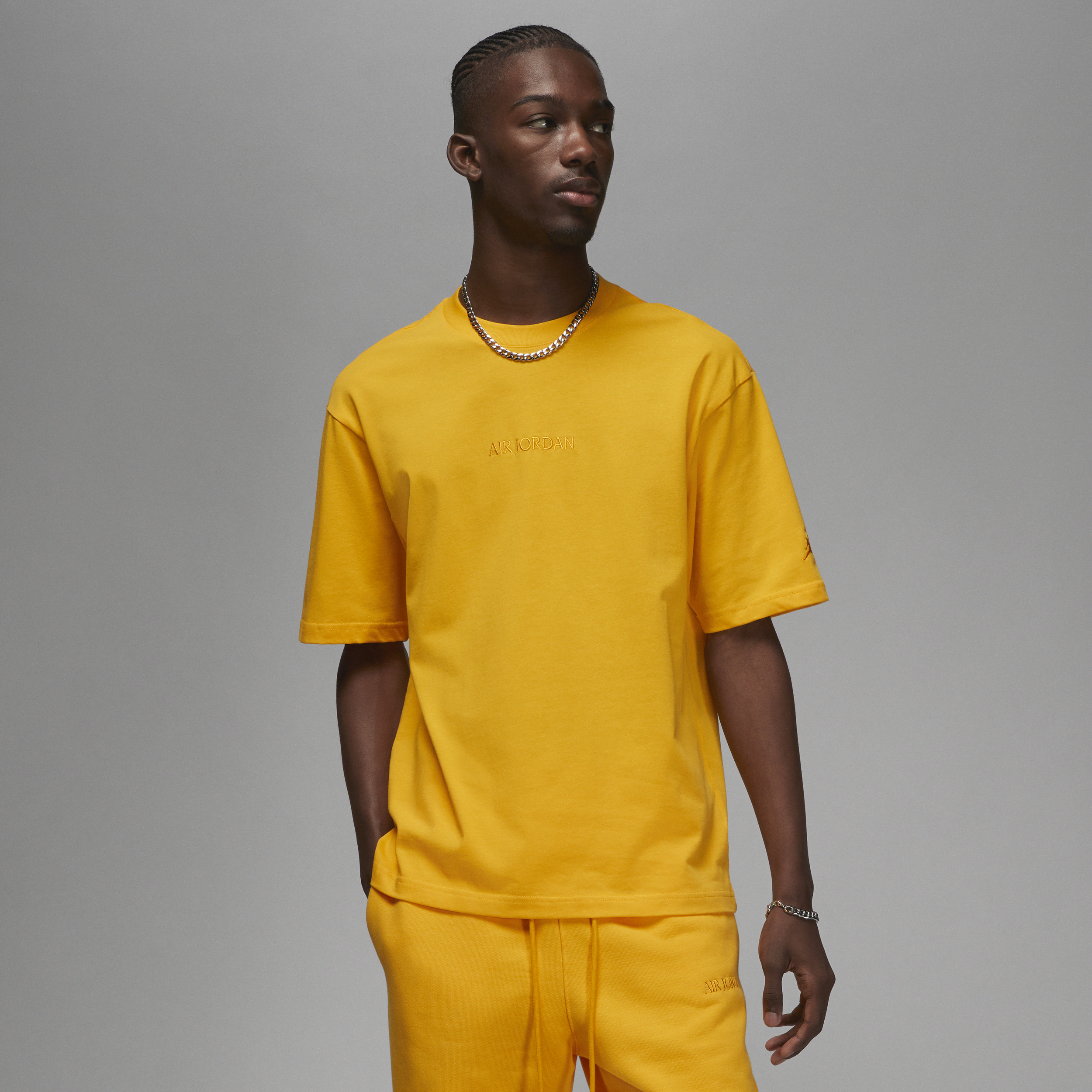 Nike T-shirt Air Jordan Wordmark – Uomo - Giallo