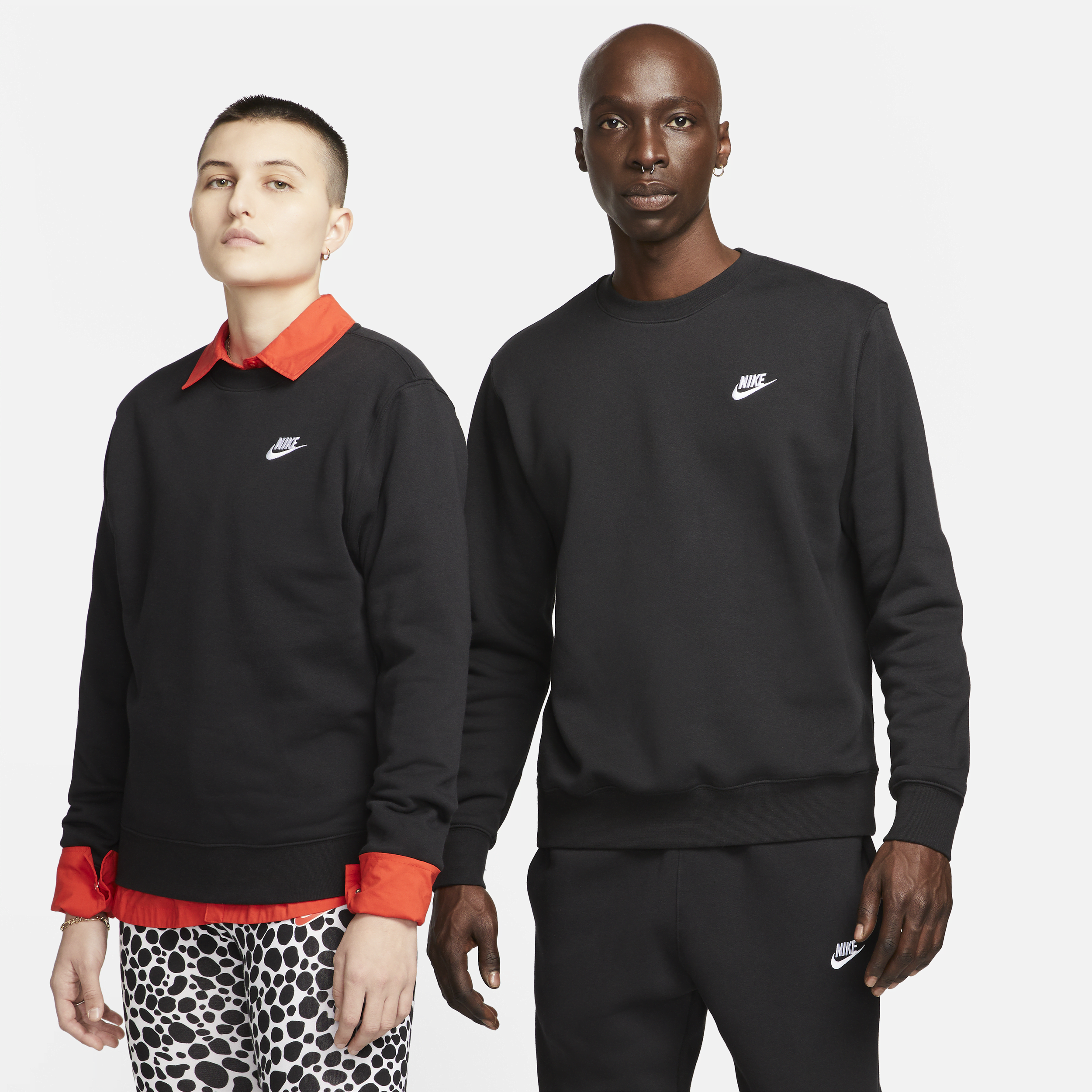 Nike Sportswear Club Fleece-crewtrøje til mænd - sort