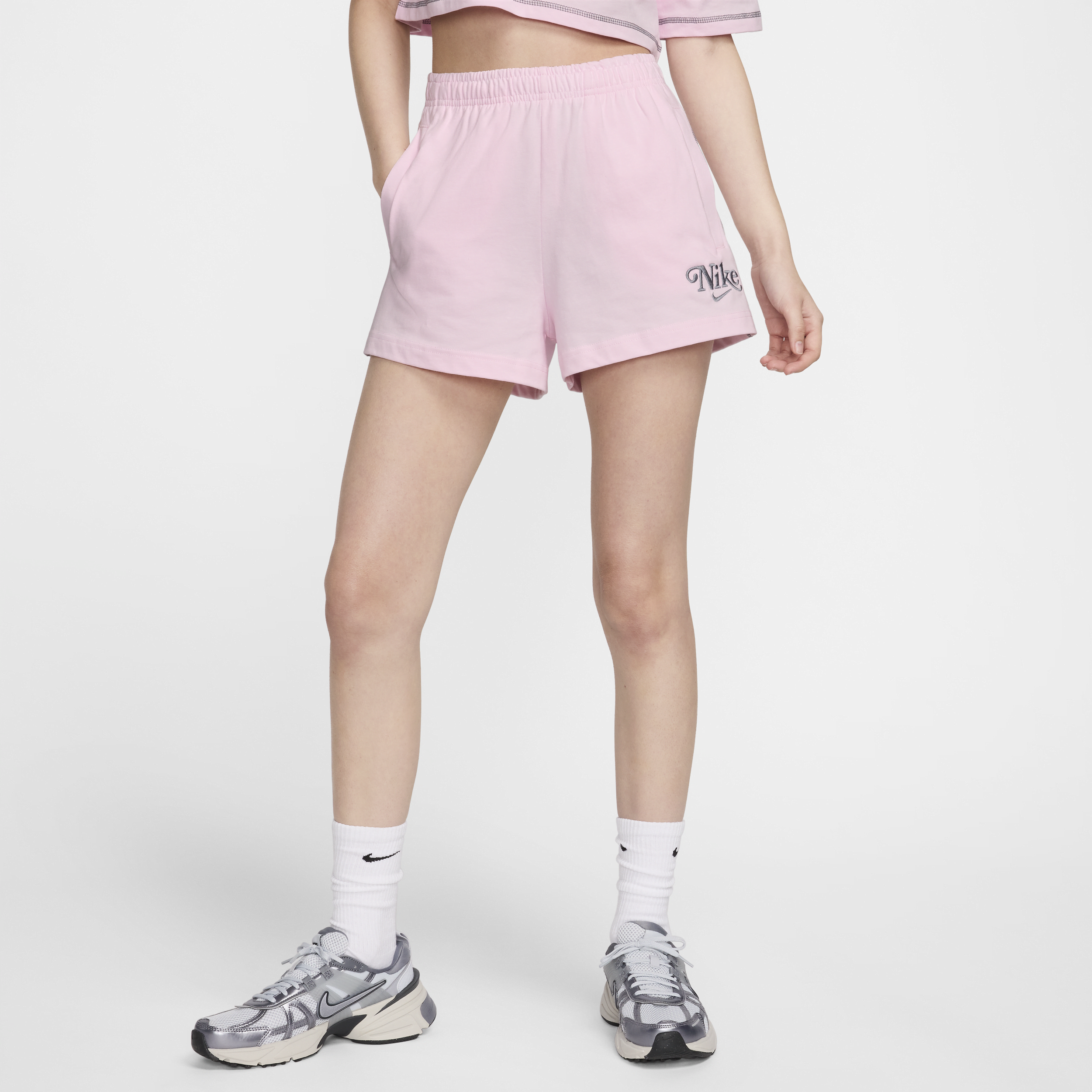 Nike Sportswear Pantalón corto de punto - Mujer - Rosa