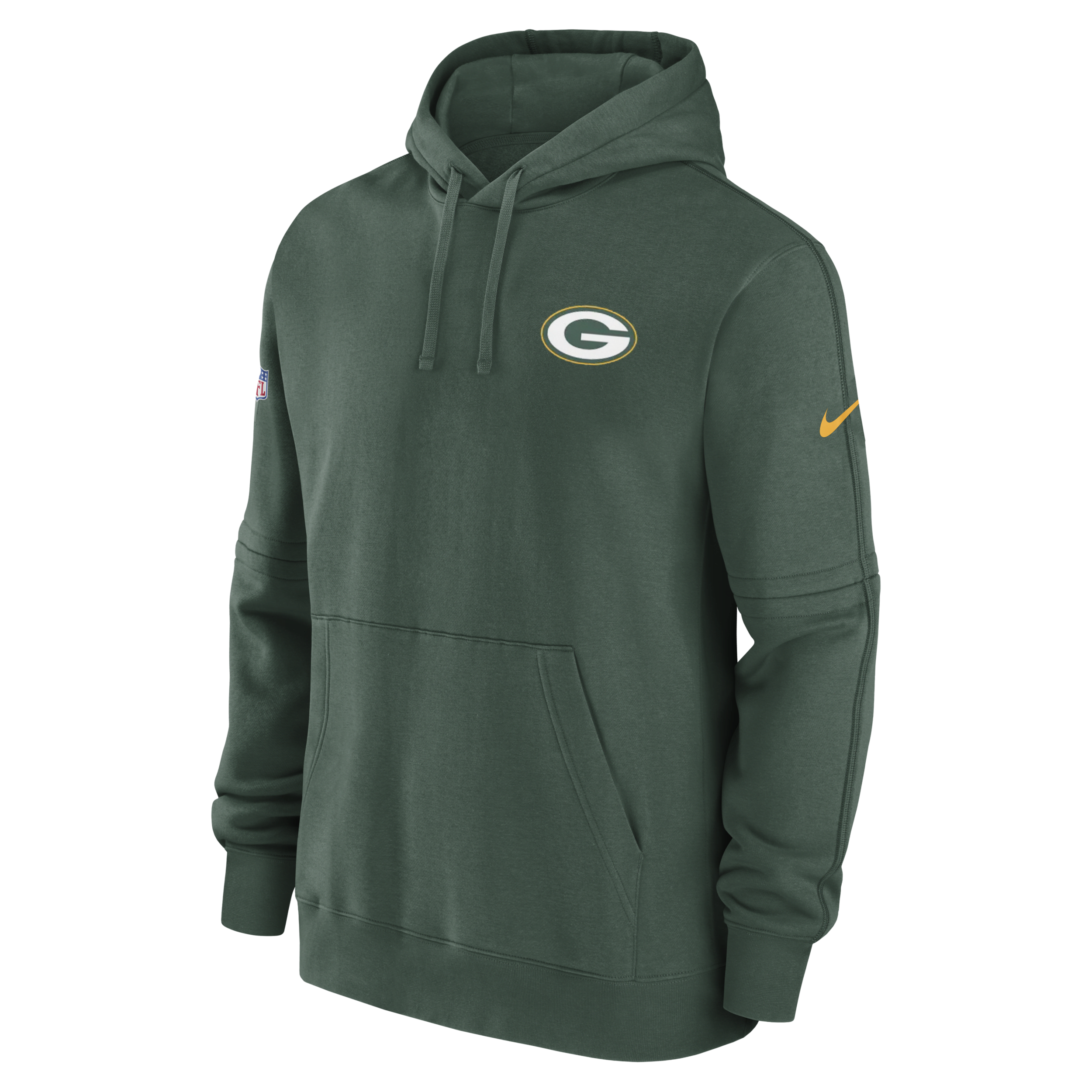 Green Bay Packers Sideline Club Nike NFL-pullover- hættetrøje til mænd - grøn