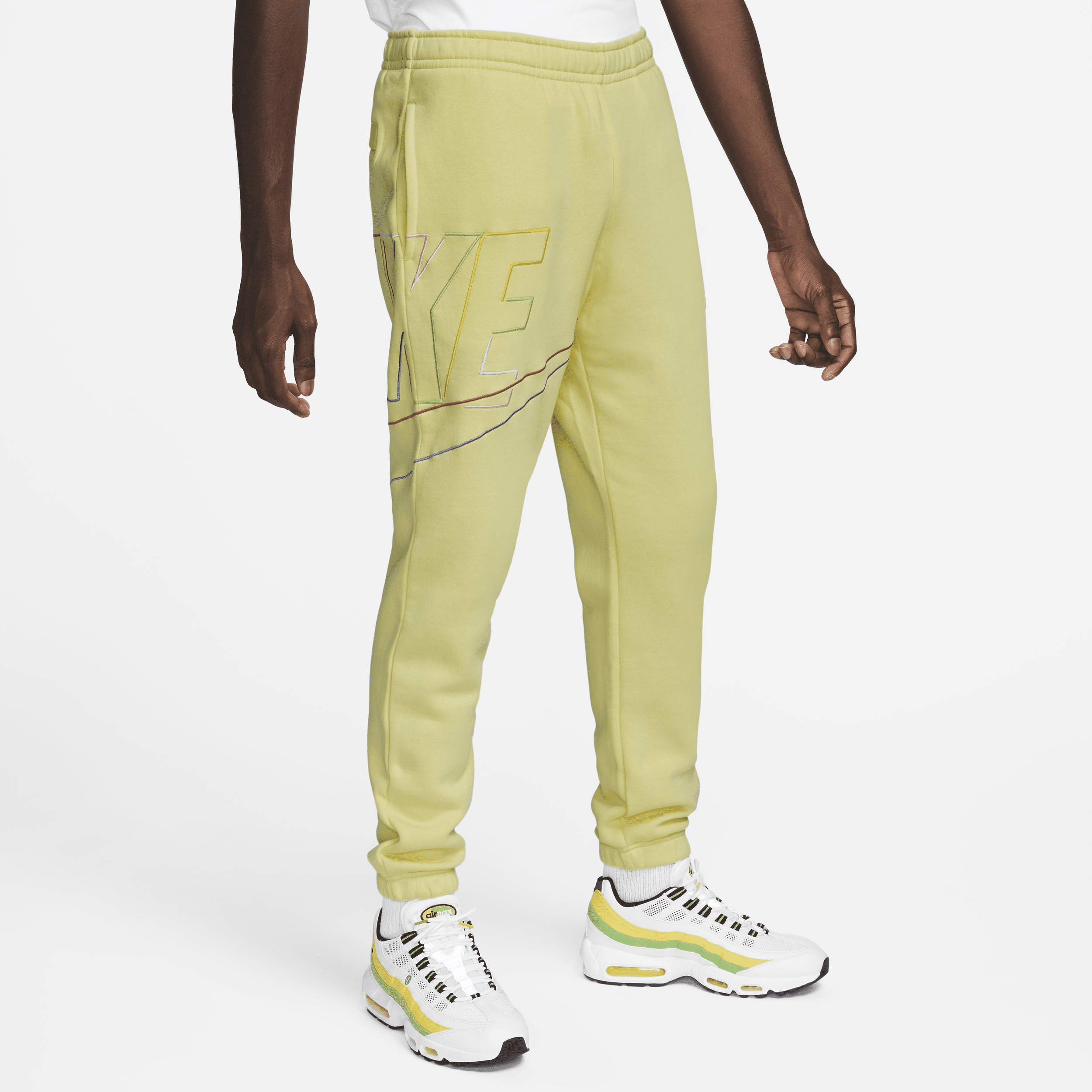 Bukser fra Nike Club Fleece  med børstet bagside til mænd - gul
