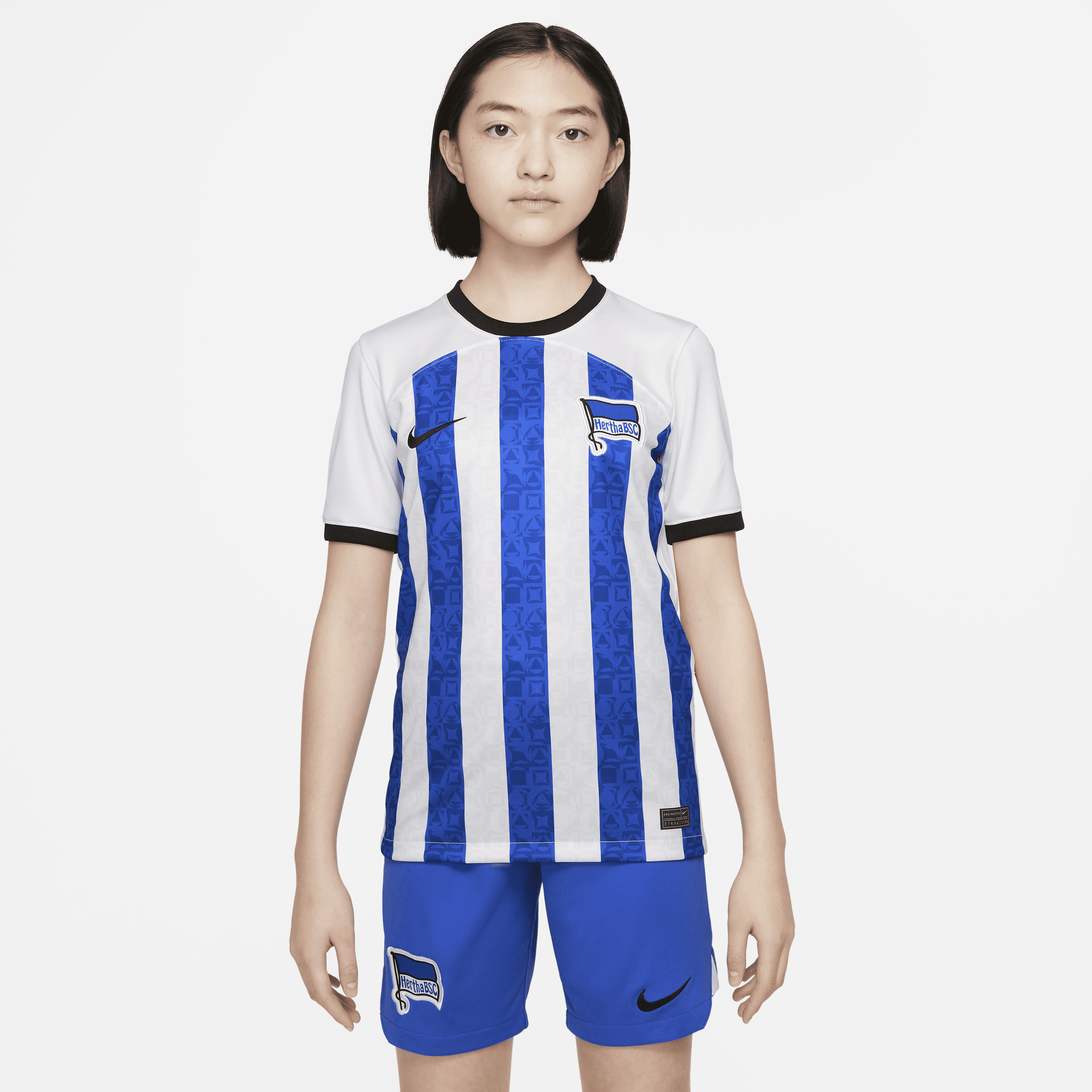 Hertha BSC 2022/23 Stadium Thuis Nike Dri-FIT voetbalshirt voor kids - Wit