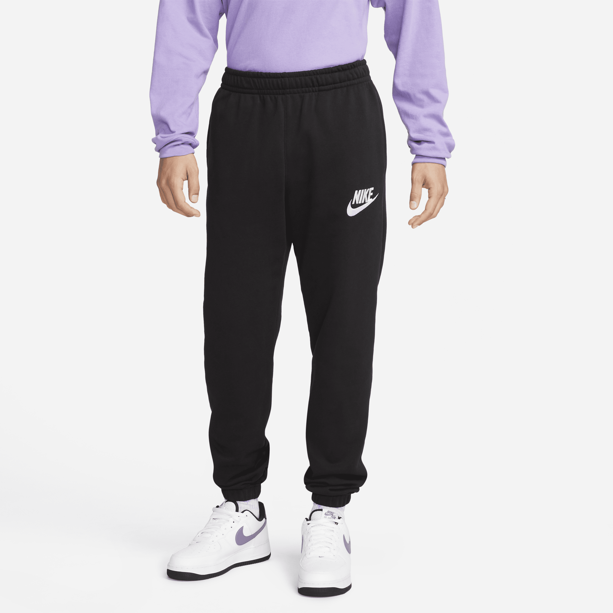 Nike Club-sweatpants i french terry til mænd - sort