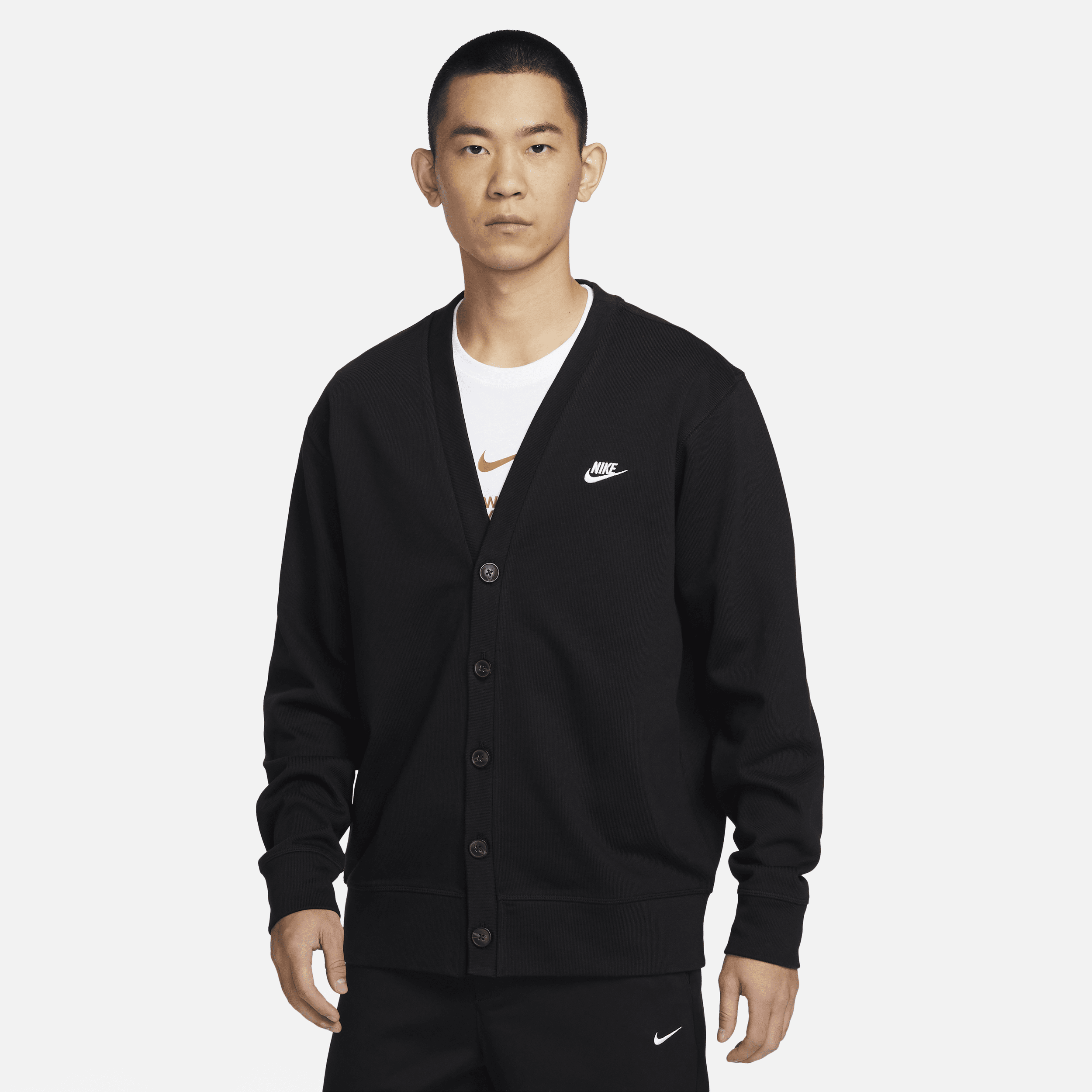 【ナイキ(NIKE)公式ストア】ナイキ クラブ メンズ ニット フェアウェイ カーディガン FN3899-010 ブラック 【ナイキ(NIKE)公式ストア】ナイキ クラブ メンズ ニット フェアウェイ カーディガン FN3899-010 ブラック