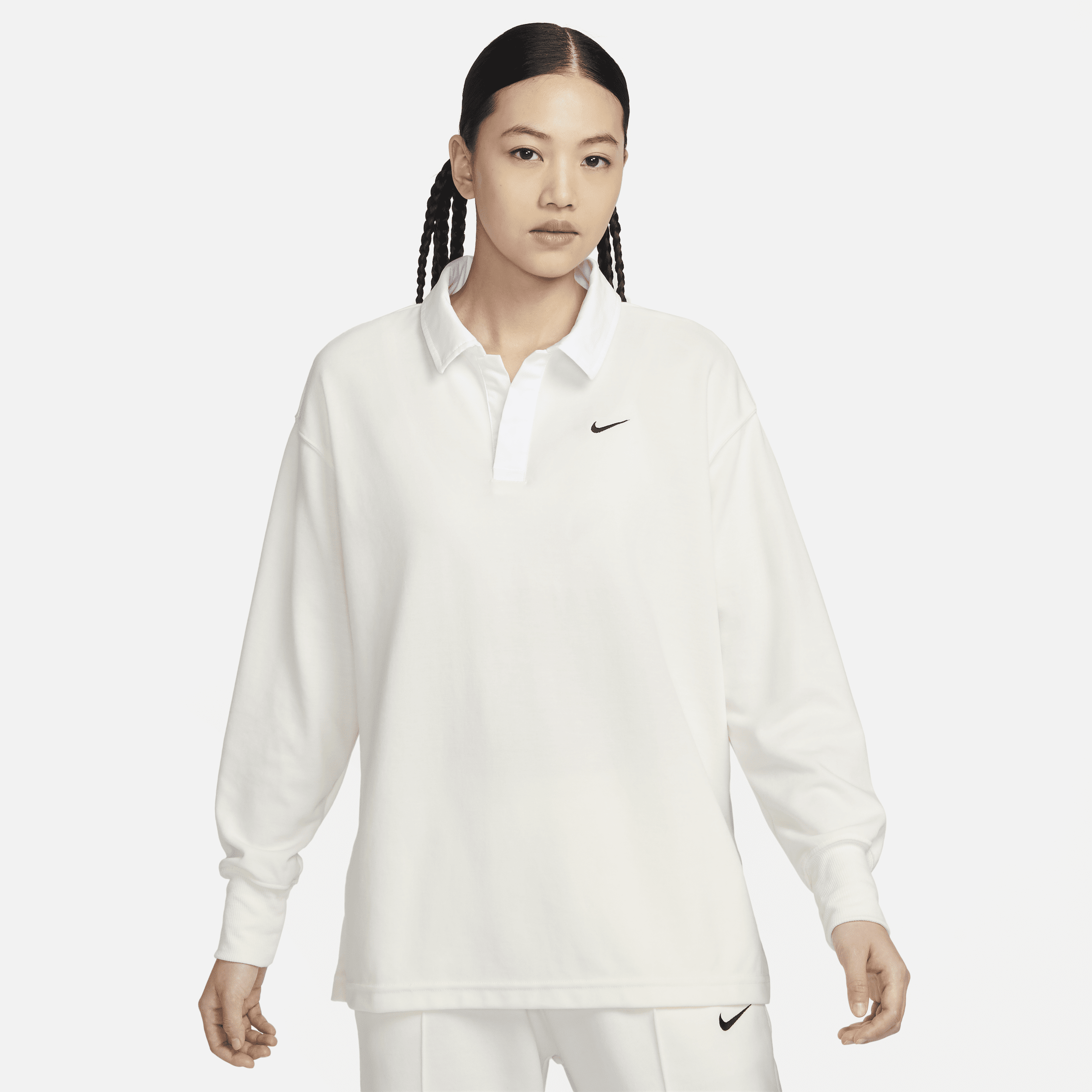 【ナイキ(NIKE)公式ストア】ナイキ スポーツウェア エッセンシャル ウィメンズ オーバーサイズド ロングスリーブ ポロ FB8721-133 ホワイト 【ナイキ(NIKE)公式ストア】ナイキ スポーツウェア エッセンシャル ウィメンズ オーバーサイズド ロングスリーブ ポロ FB8721-133 ホワイト