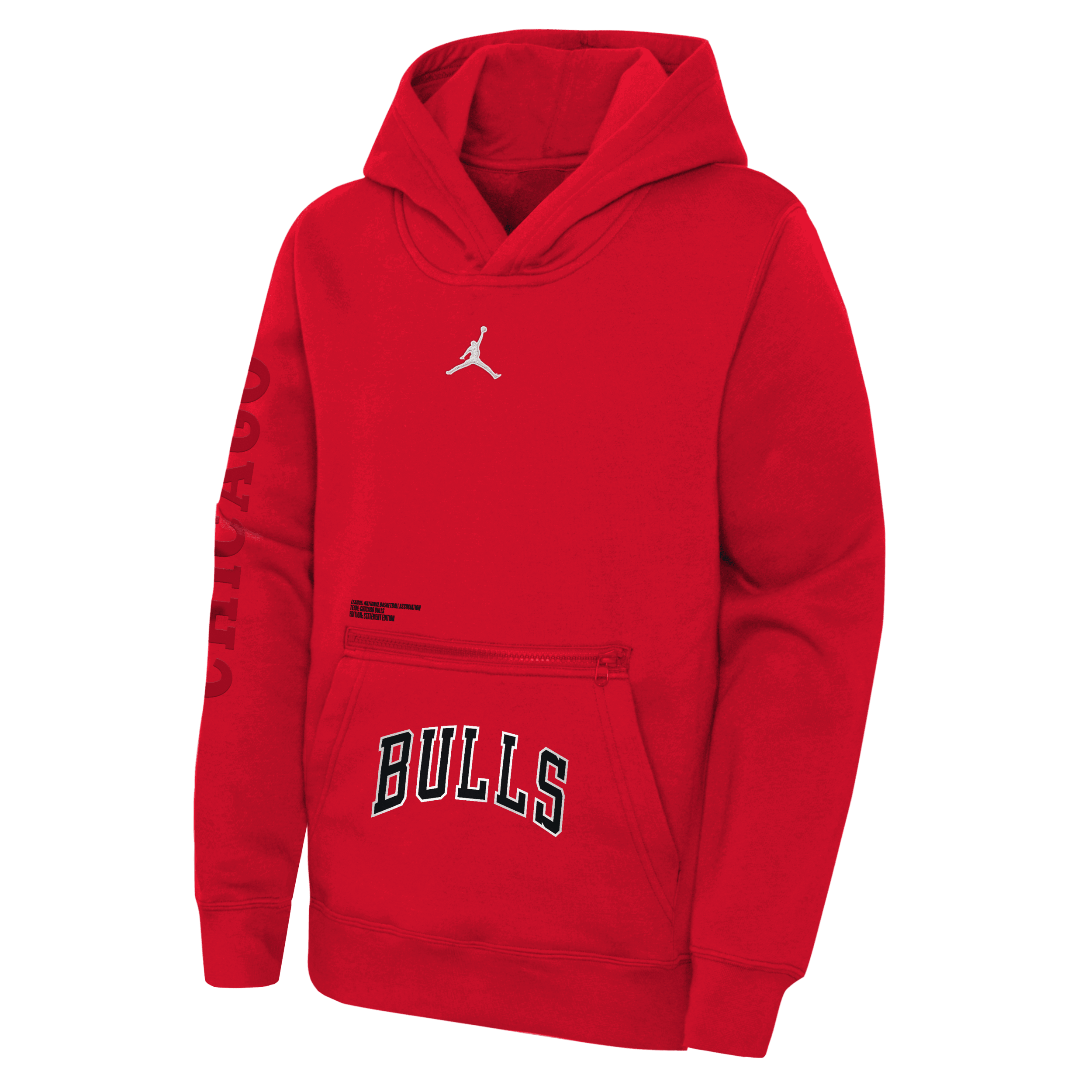 Nike Chicago Bulls Courtside Statement Edition Jordan NBA-pullover-hættetrøje i fleece til større børn - rød